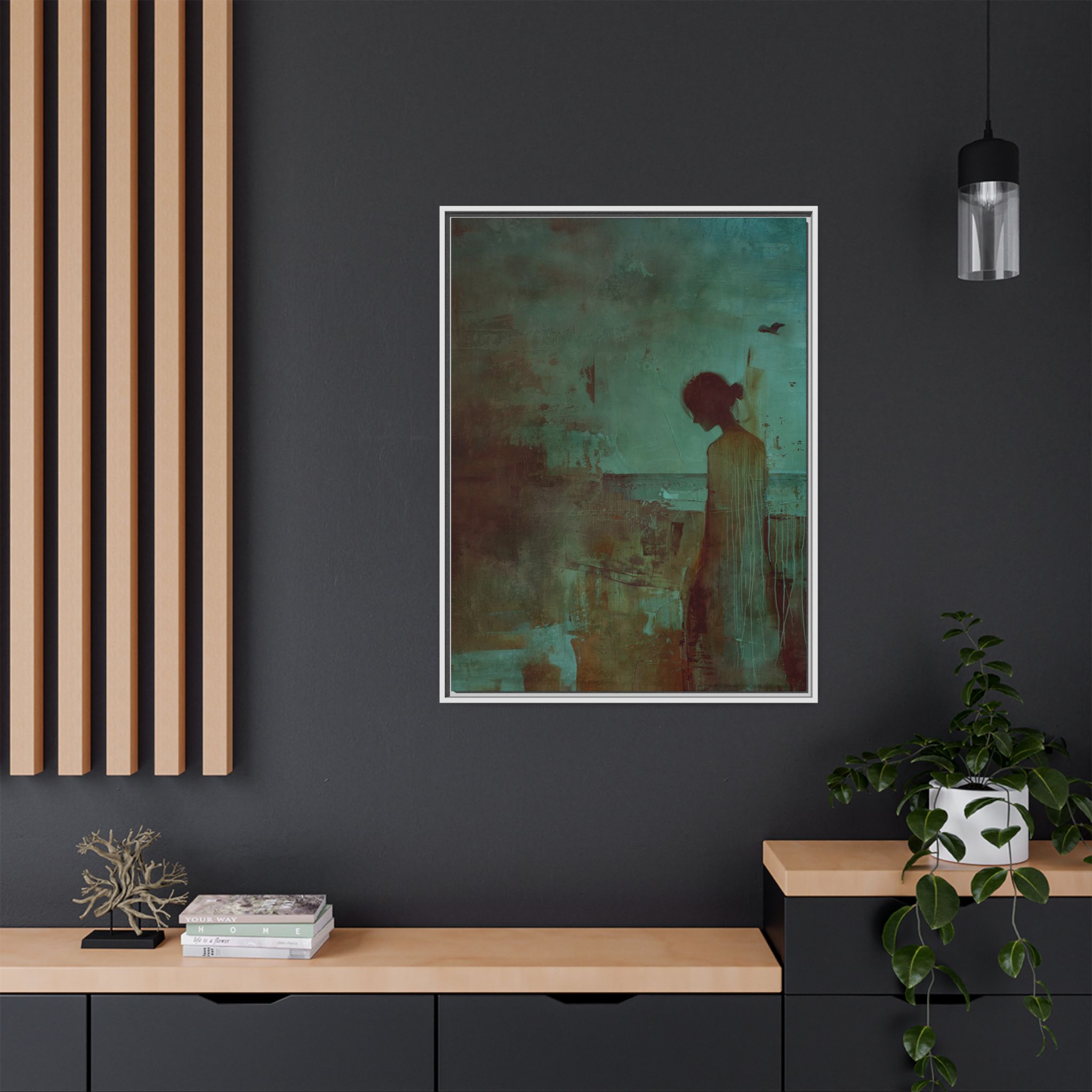 Beachside Walk - blues - Custom Frame - Image 40