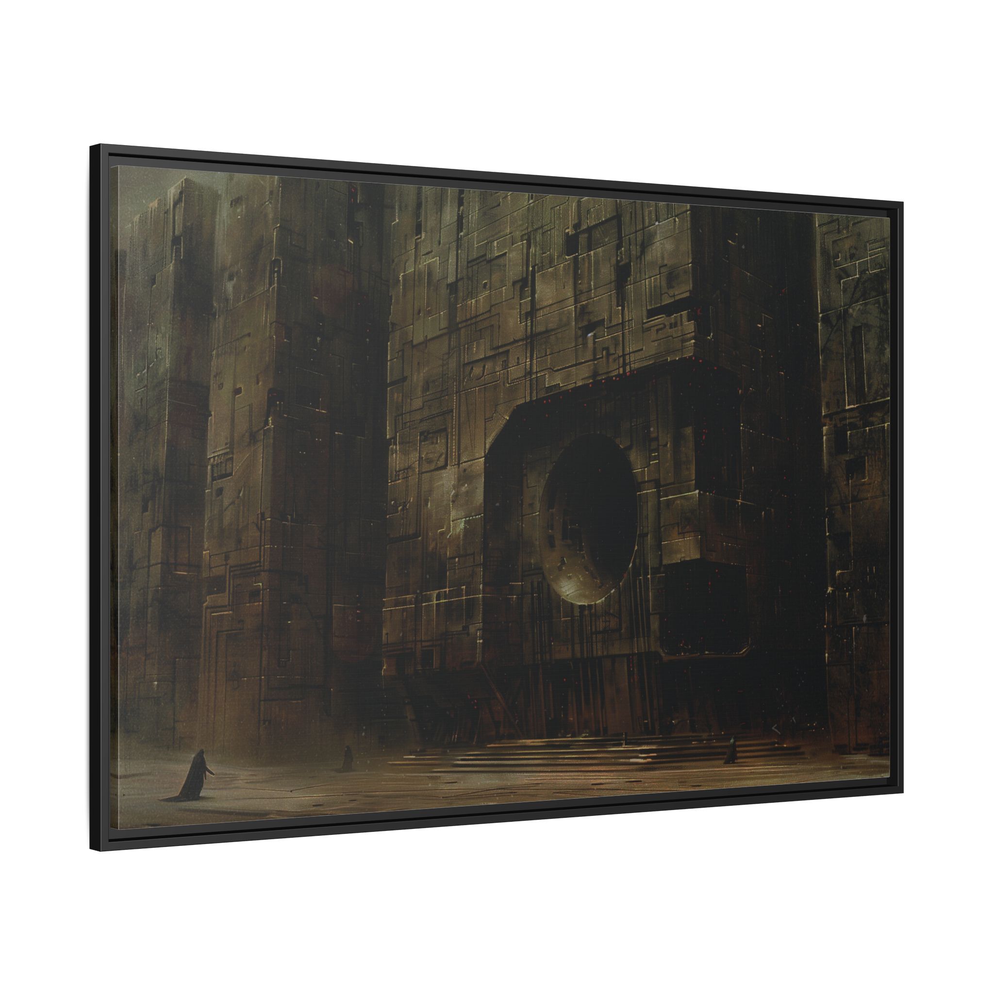 The dark lords return- Framed Matt Canvas (Black, White, Brown,) - Image 6