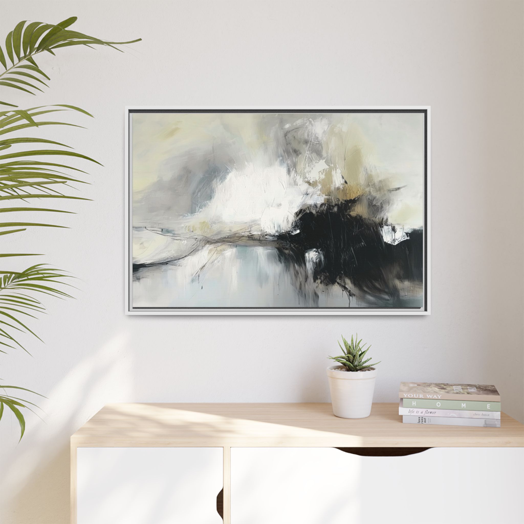 Black Cat White Kitten Four - Custom Frame - Image 7