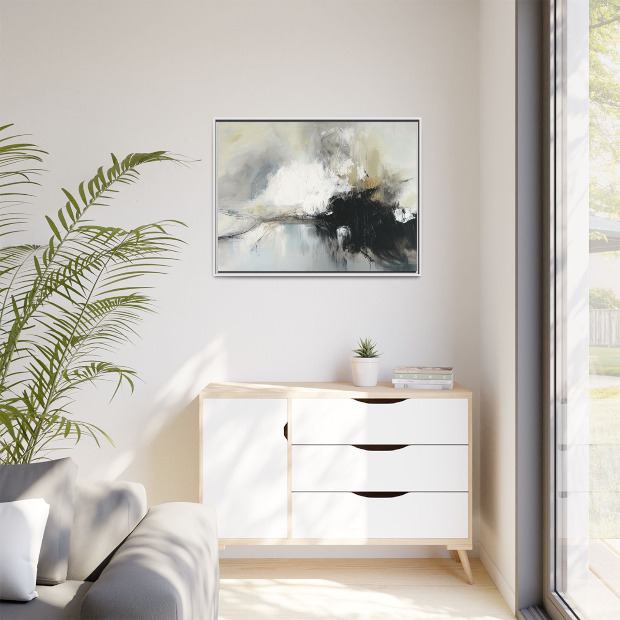 Black Cat White Kitten Four - Custom Frame - Image 39