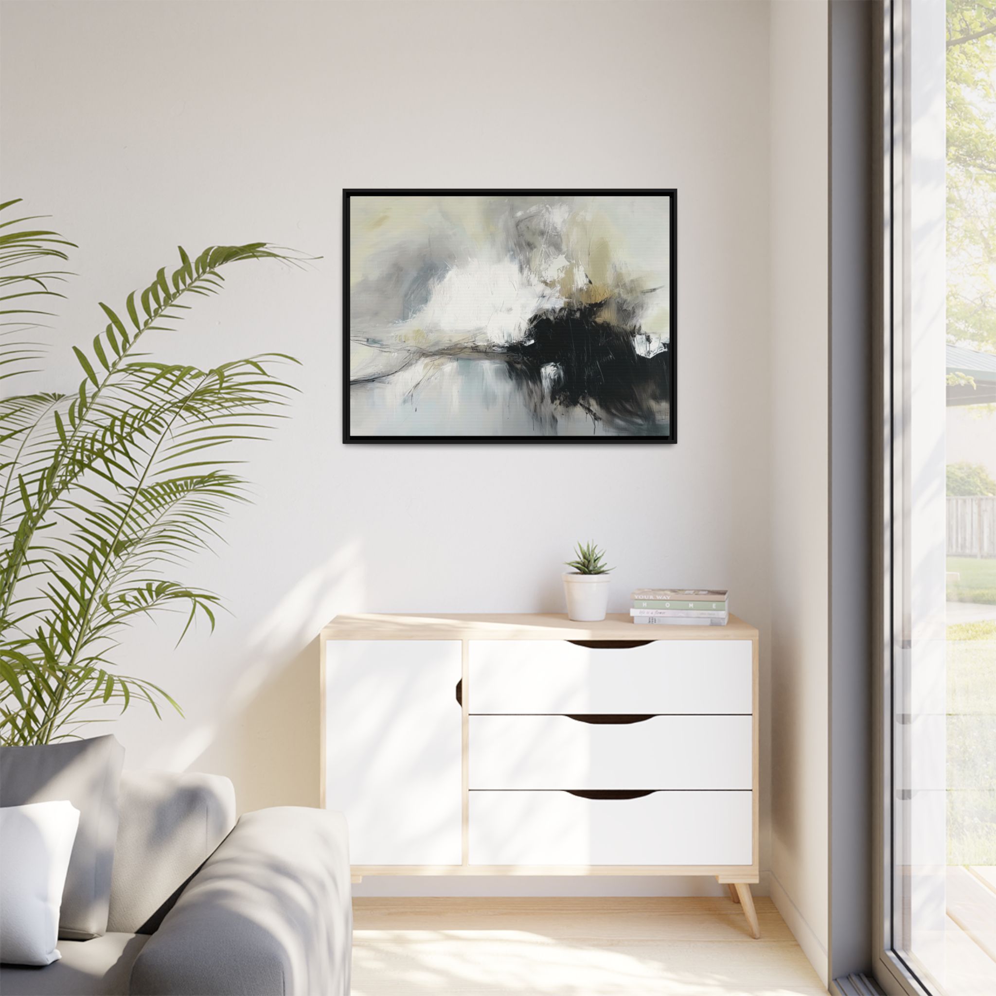 Black Cat White Kitten Four - Custom Frame - Image 15