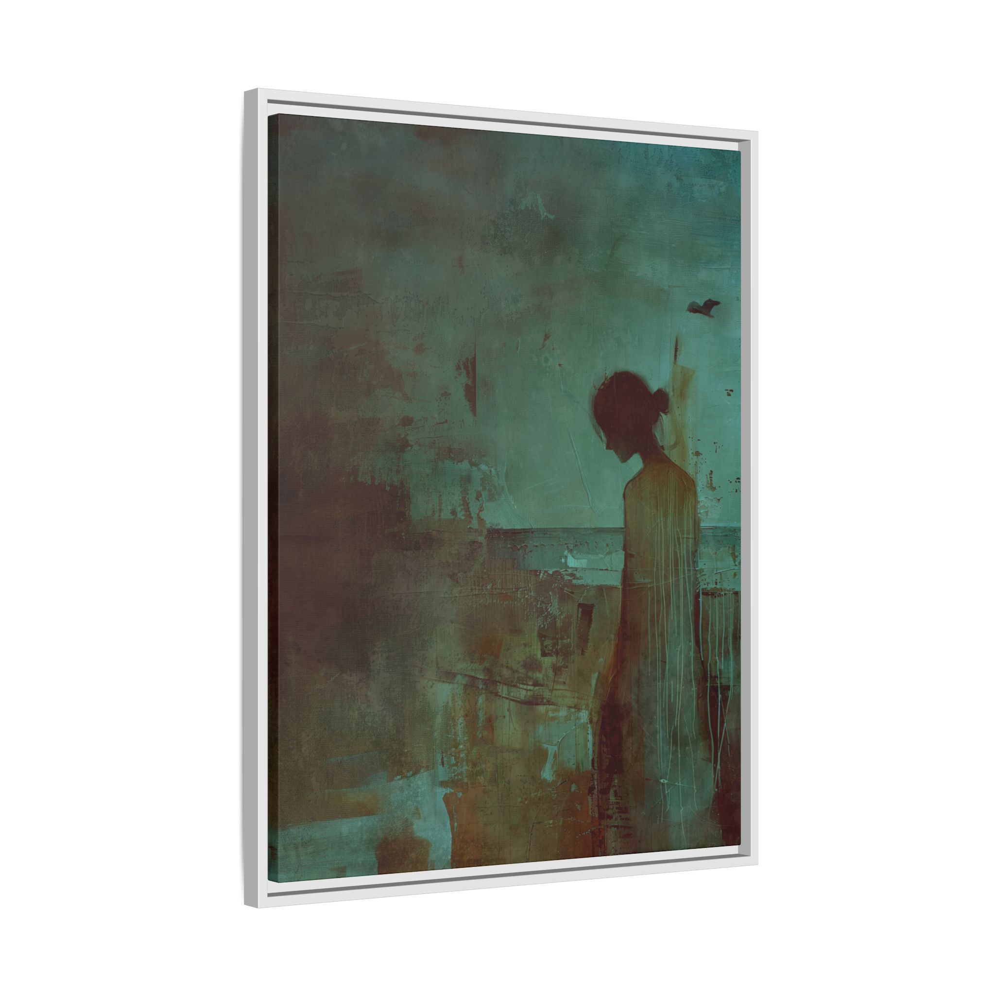 Beachside Walk - blues - Custom Frame - Image 22