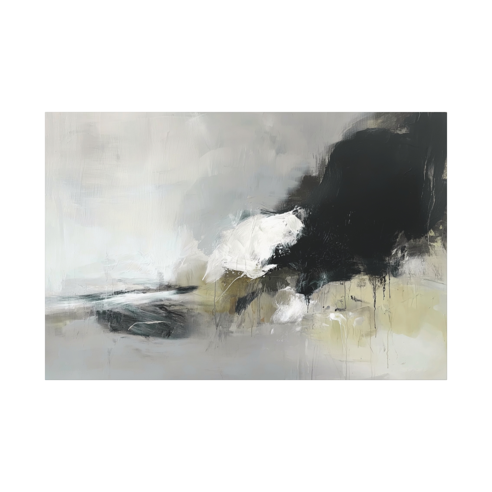 Black Cat White Kitten Two - Stretched Canvas - Image 33