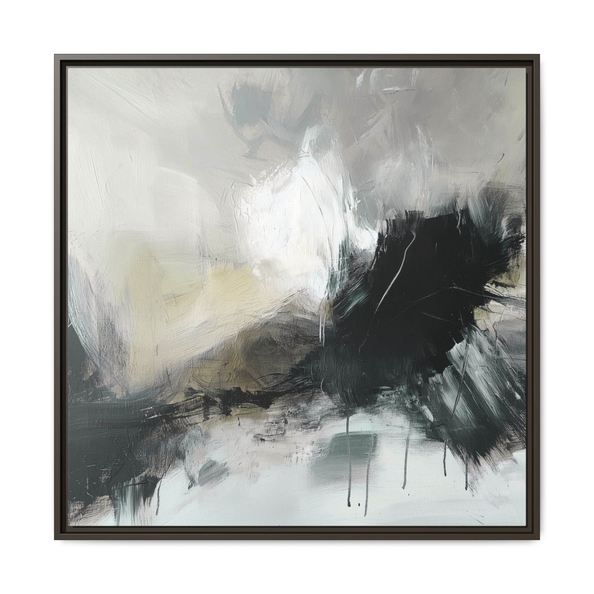 Black Cat White Kitten Three - Custom Frame - Image 65