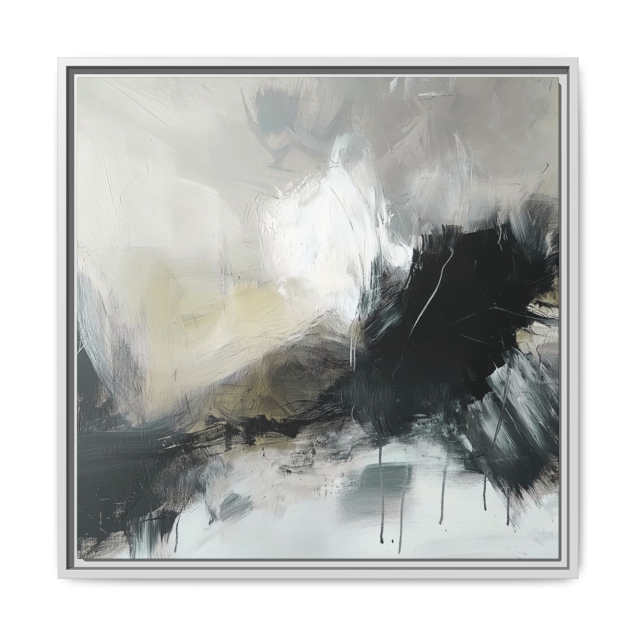 Black Cat White Kitten Three - Custom Frame - Image 61