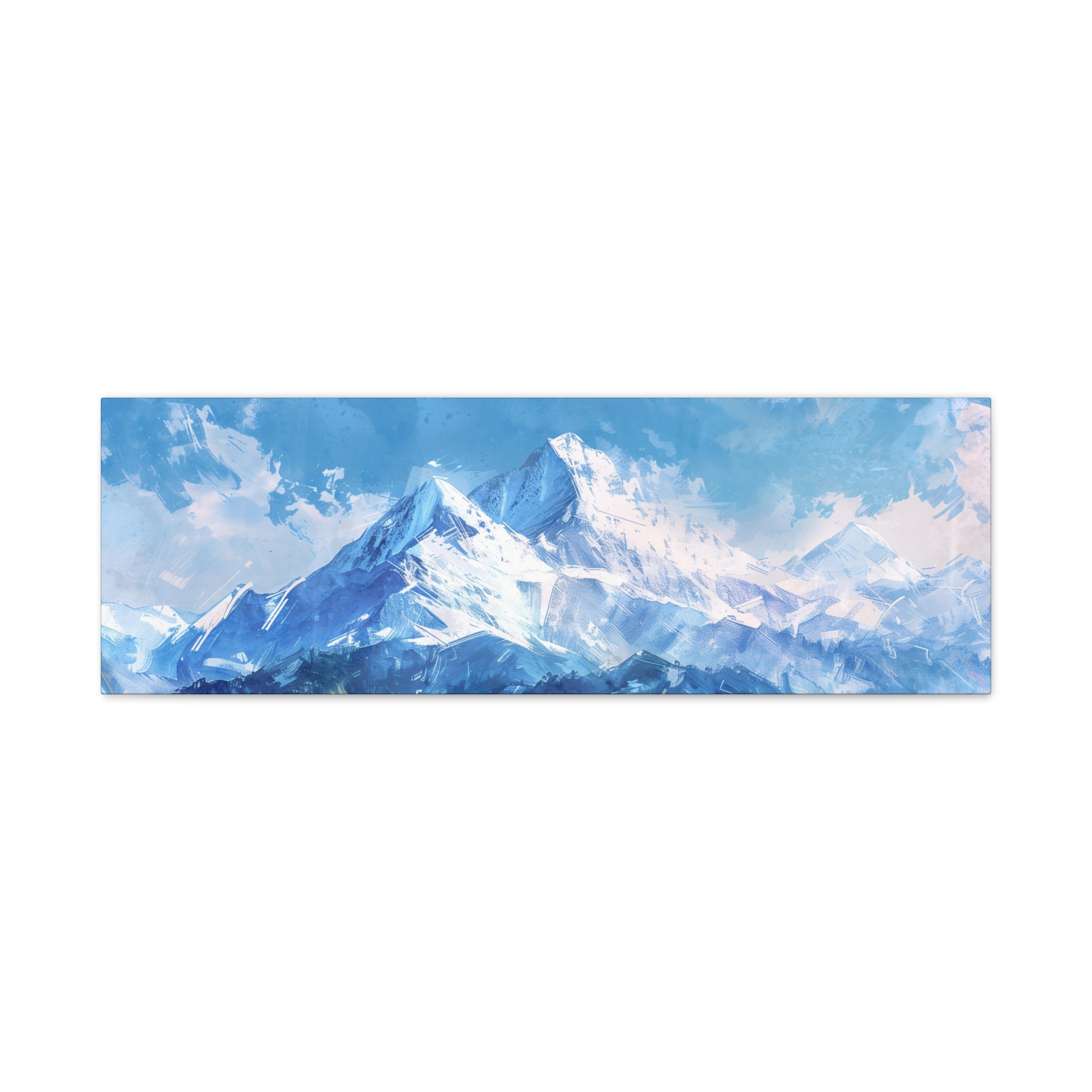 Mountain Window - Stretched Canvas - Wide