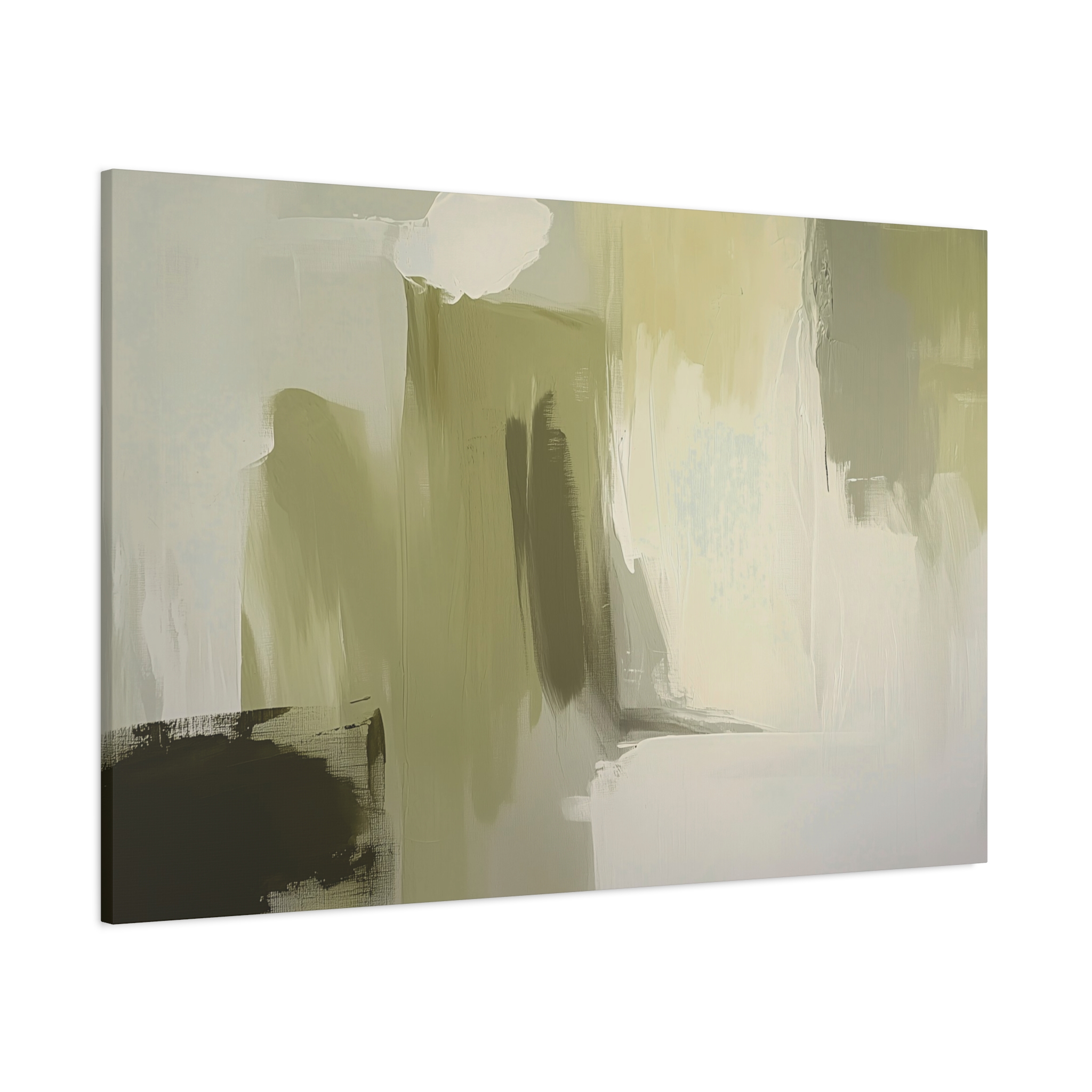 Loose Brushes - Cloud Tower - Olive - Stretched Canvas - Image 26
