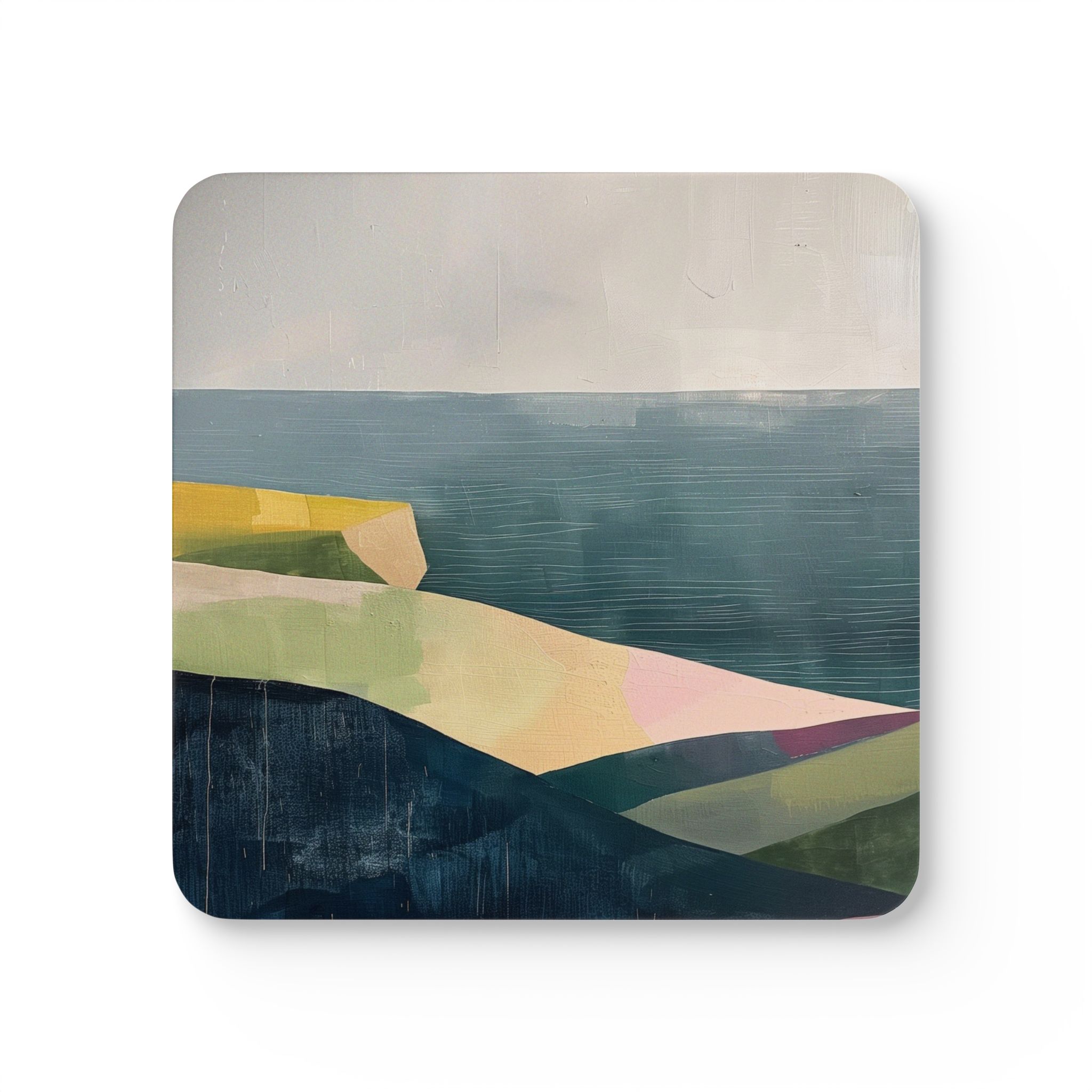 Artistic Corkwood Coaster Set - Eco-Friendly Drinkware Accessory