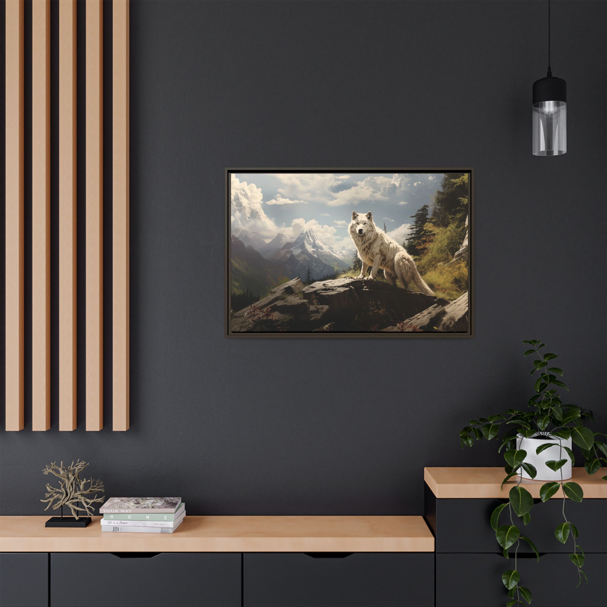 Wolf Mountain - Grass - Custom Frame - Image 4