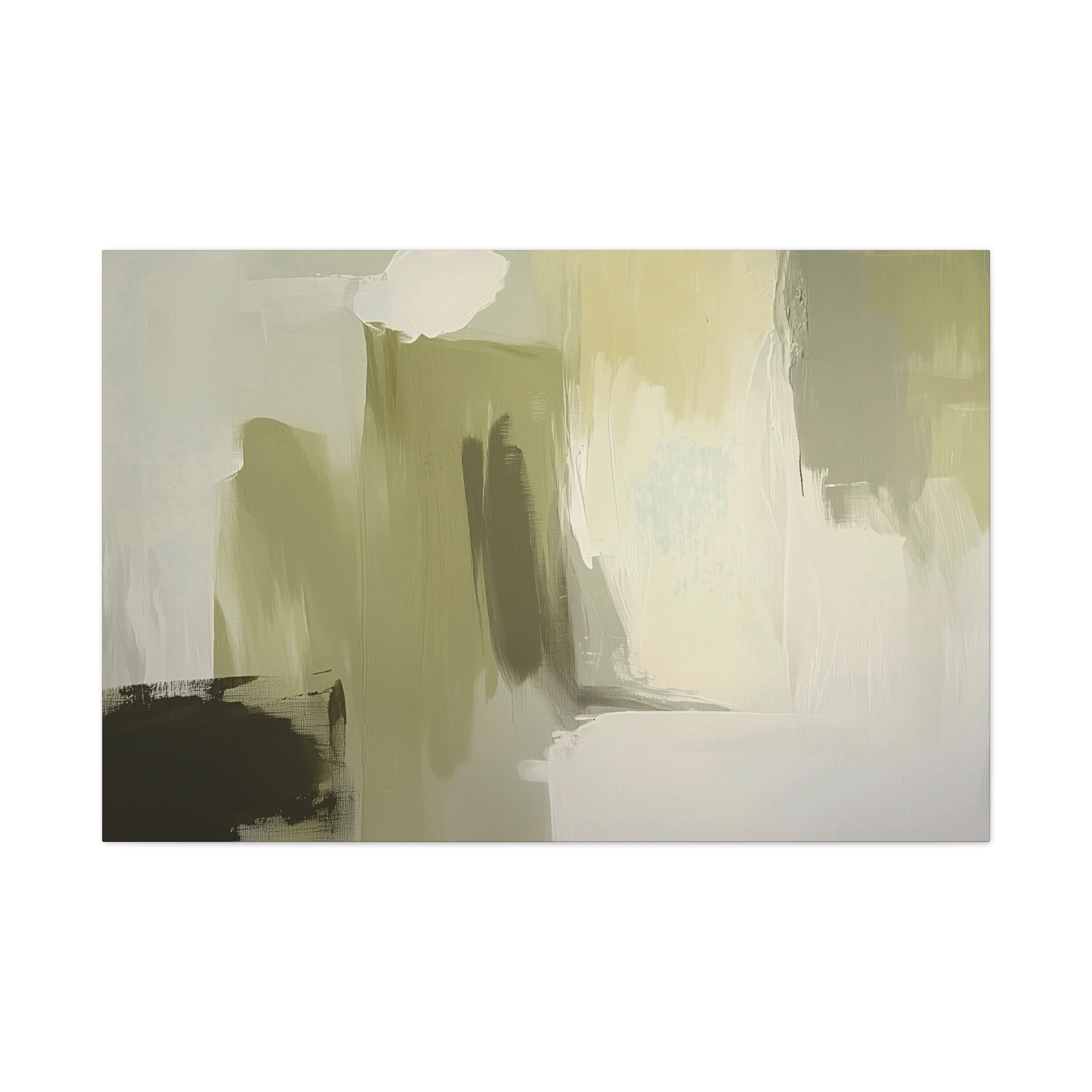 Loose Brushes - Cloud Tower - Olive - Stretched Canvas - Image 25