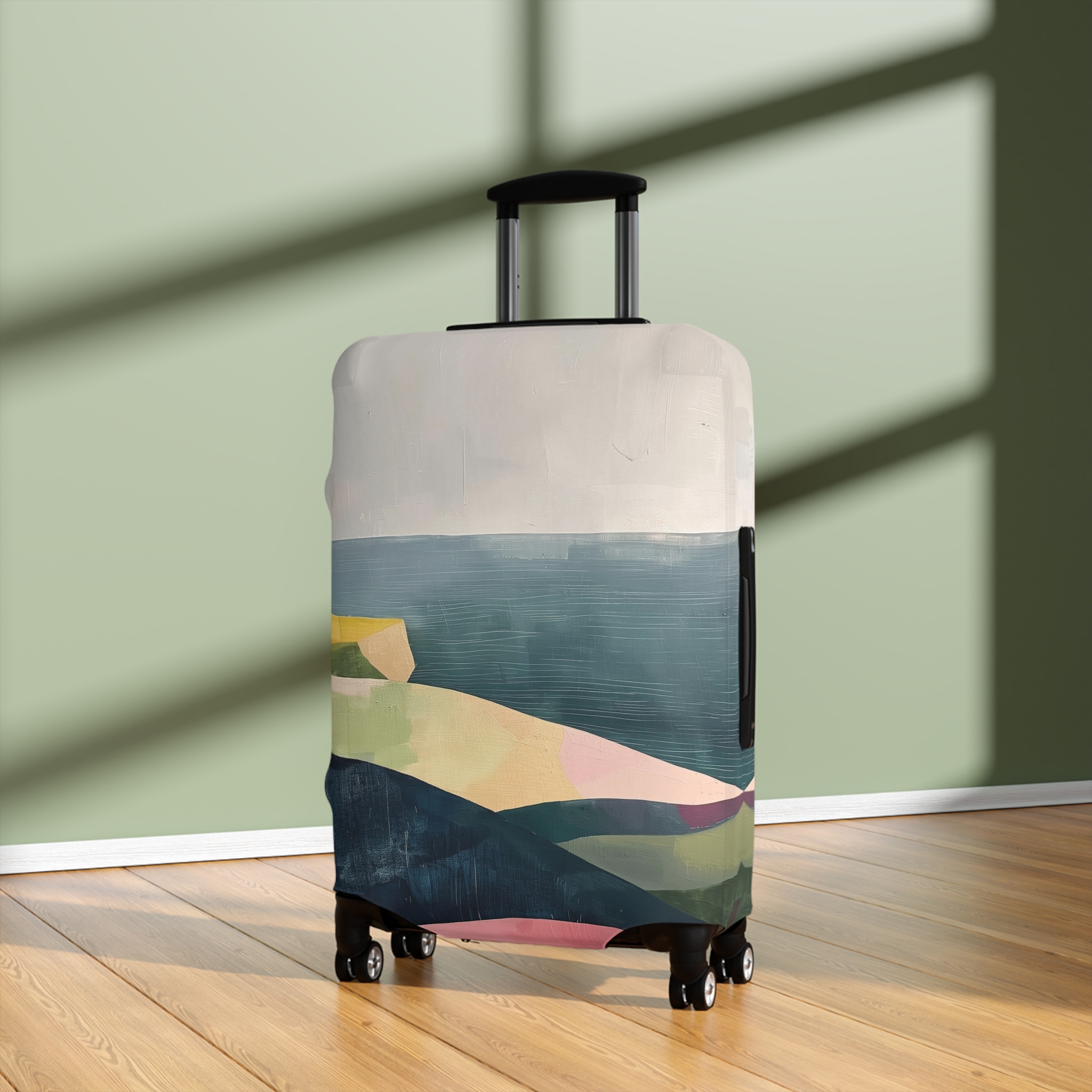 Artistic Luggage Cover - Travel in Style with Coastal Design - Image 8