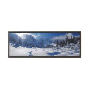 Big sky with snow tracks - Custom Frame - Wide