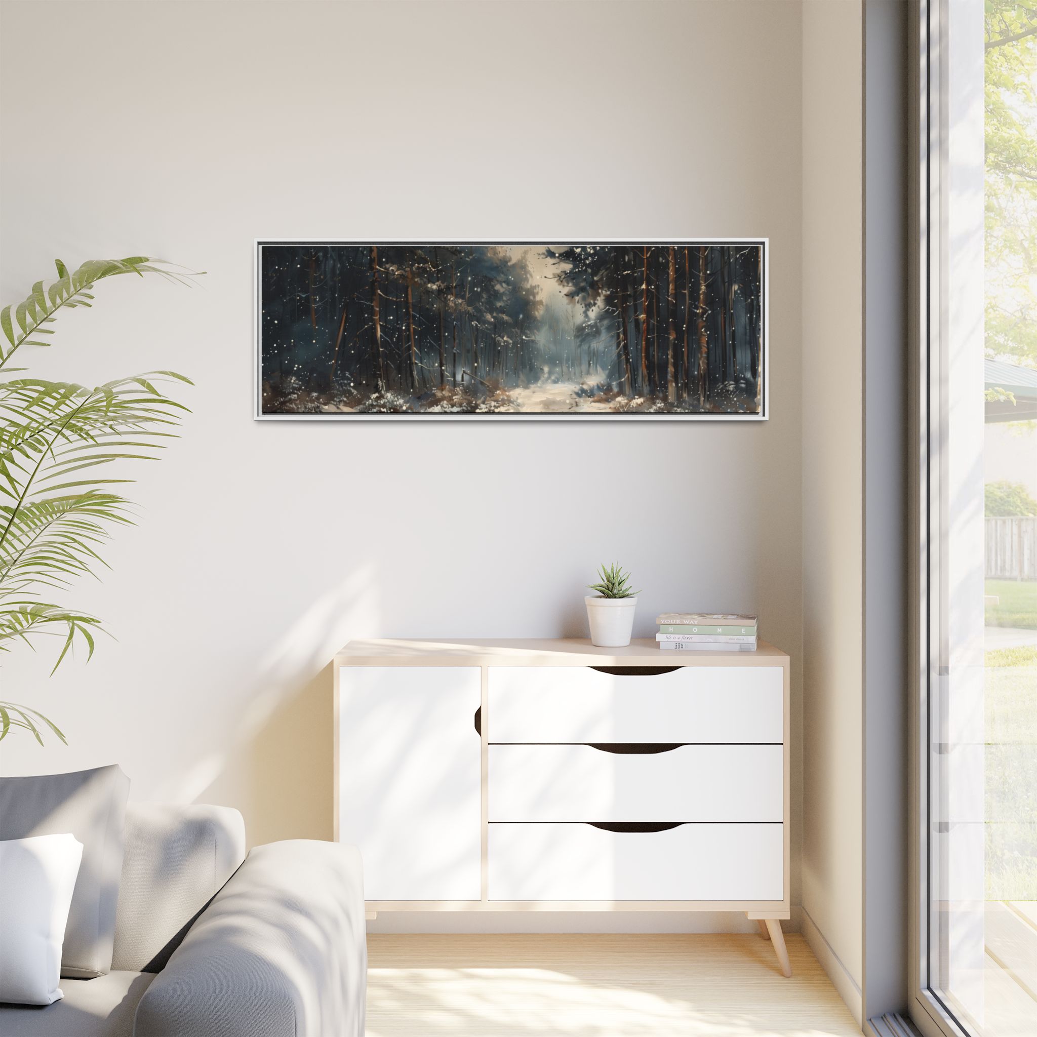 Brown forest with snow - Custom Frame - Wide - Image 31