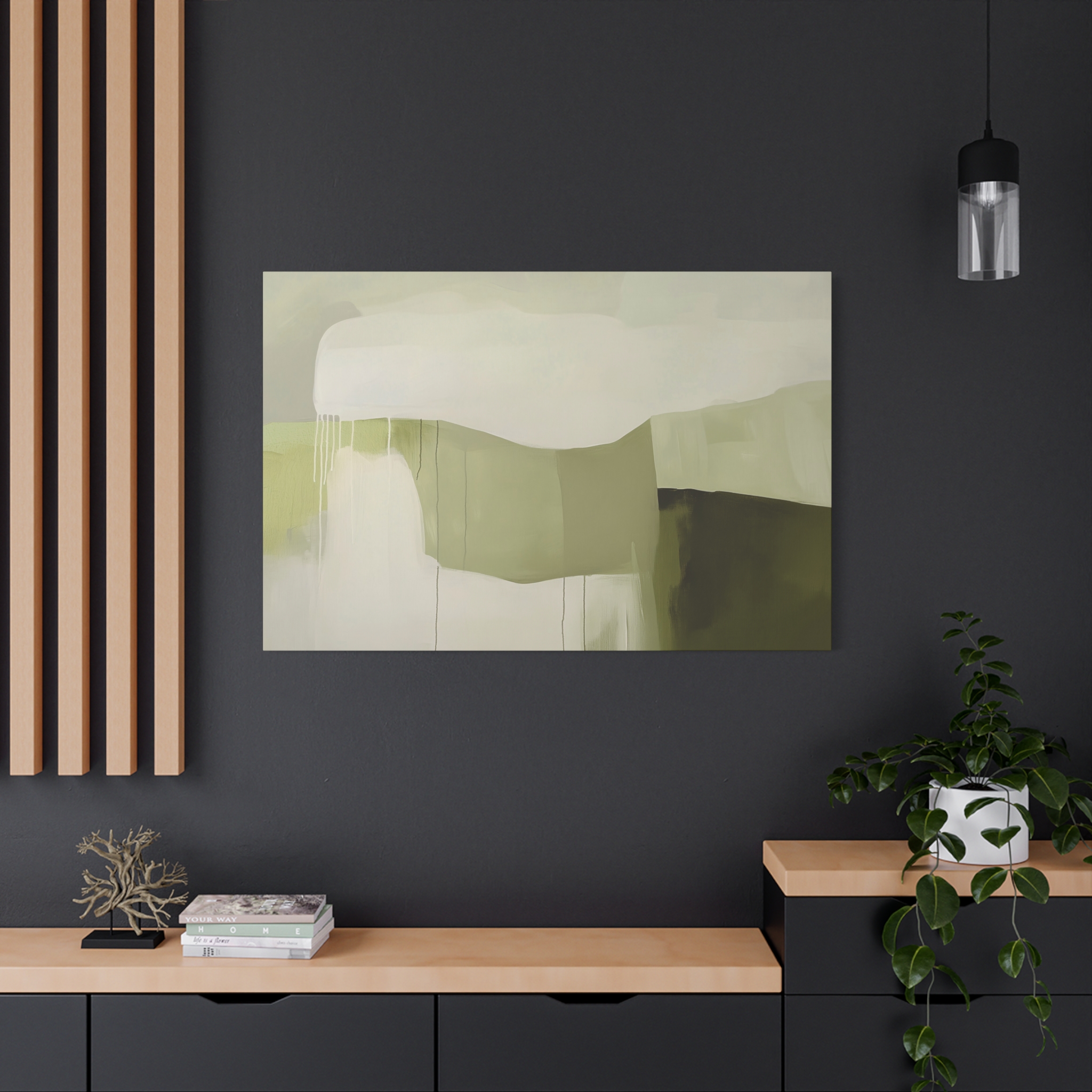 Loose Brushes - Farm - Olive - Stretched Canvas - Image 28