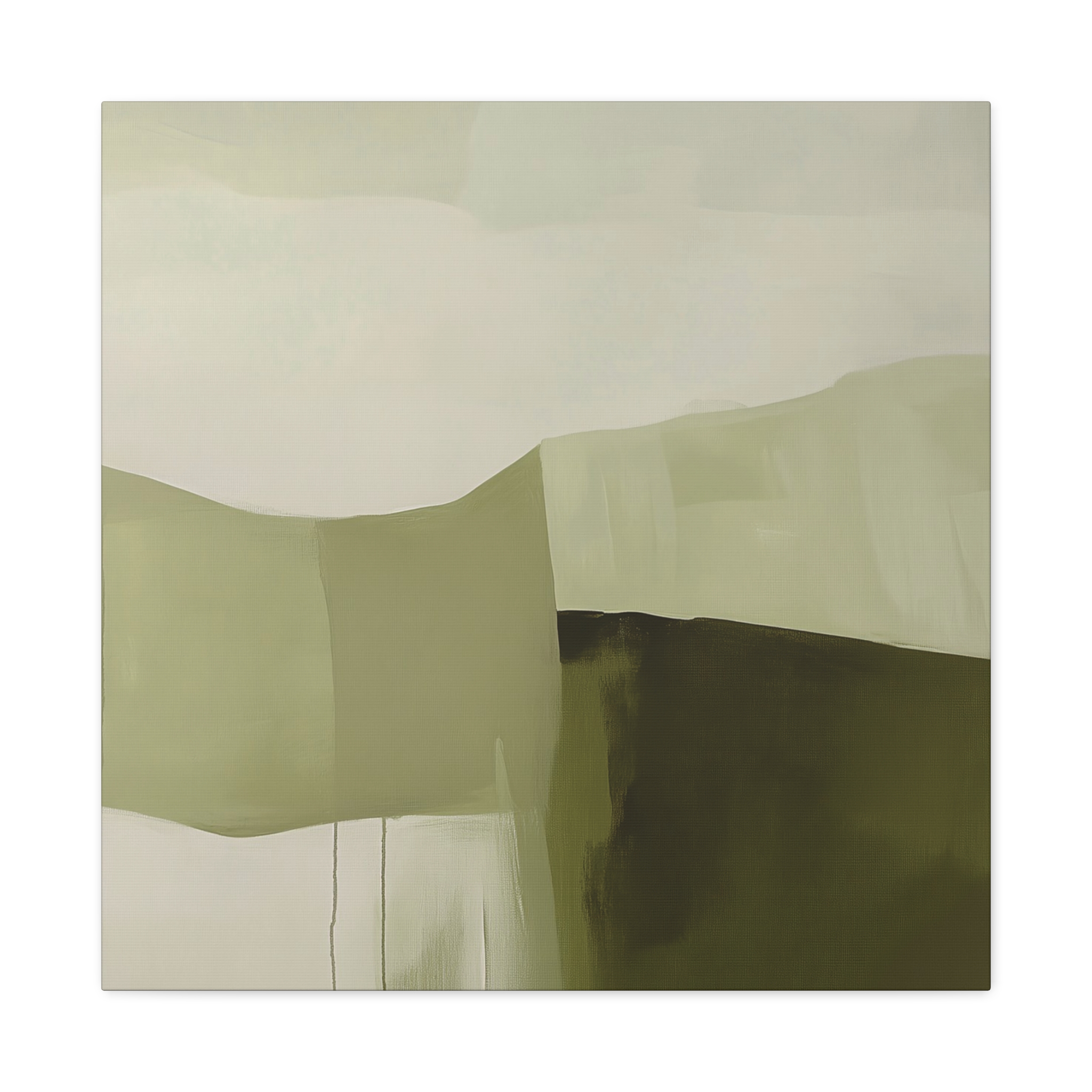 Loose Brushes - Farm - Olive - Stretched Canvas - Image 5