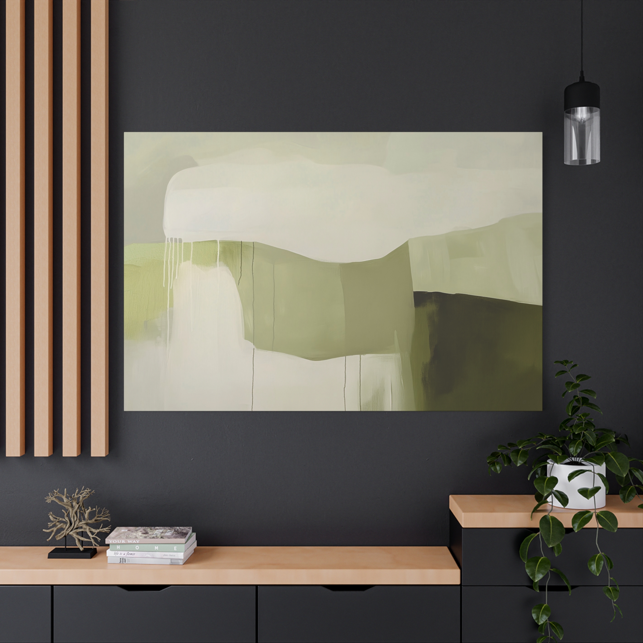 Loose Brushes - Farm - Olive - Stretched Canvas - Image 32