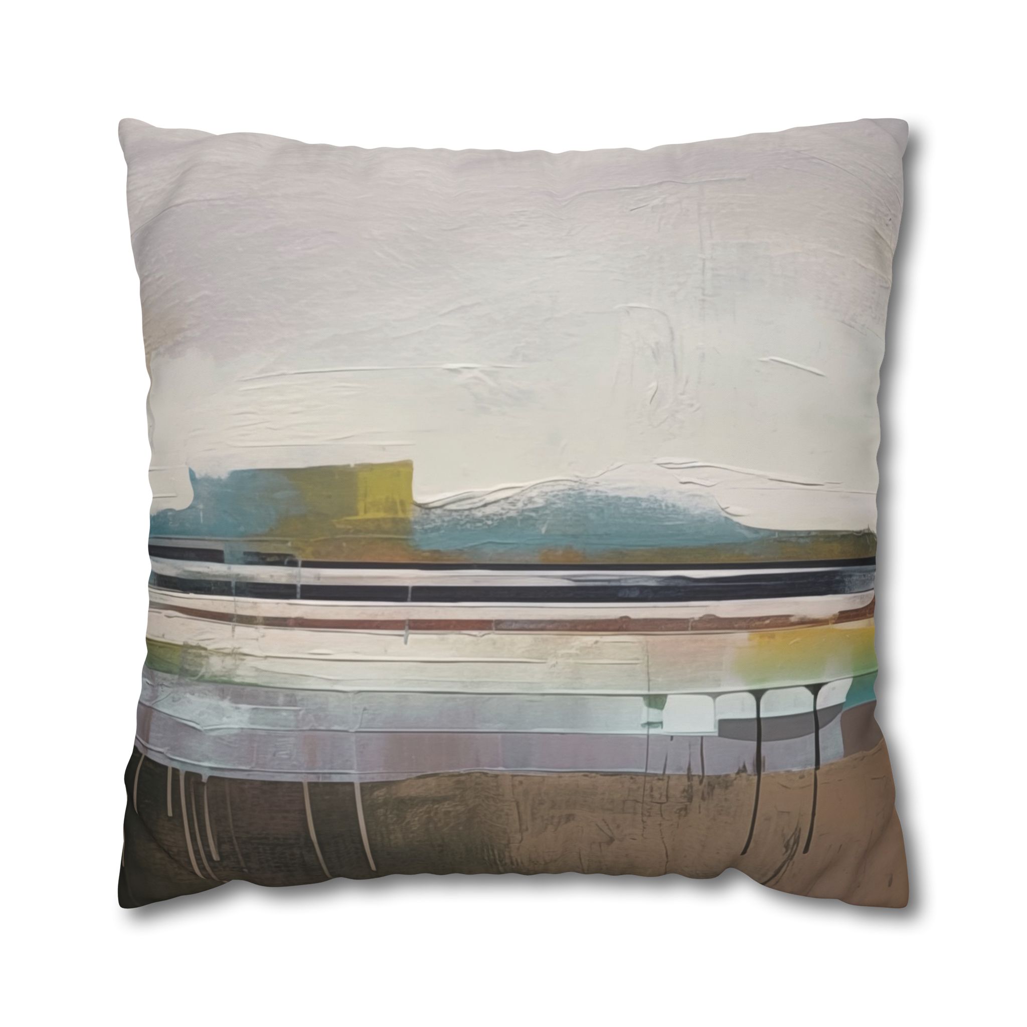 Compression - Print Pillowcase - Decorative Square Poly Canvas Cushion for Home Decor