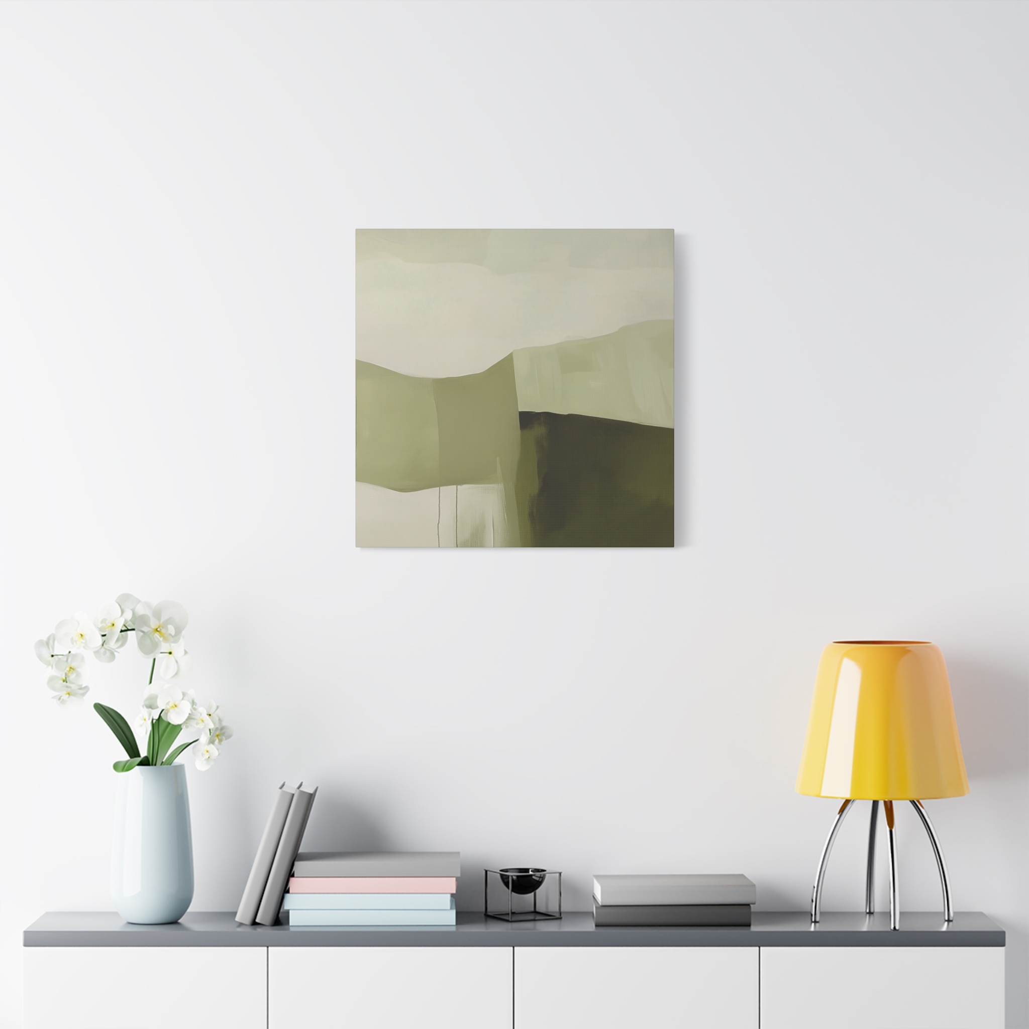 Loose Brushes - Farm - Olive - Stretched Canvas - Image 7