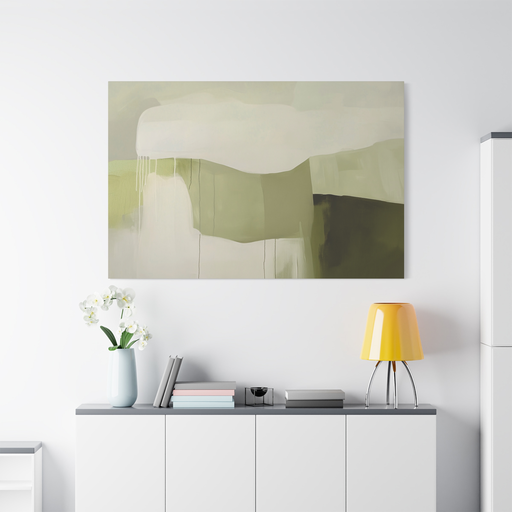 Loose Brushes - Farm - Olive - Stretched Canvas - Image 31