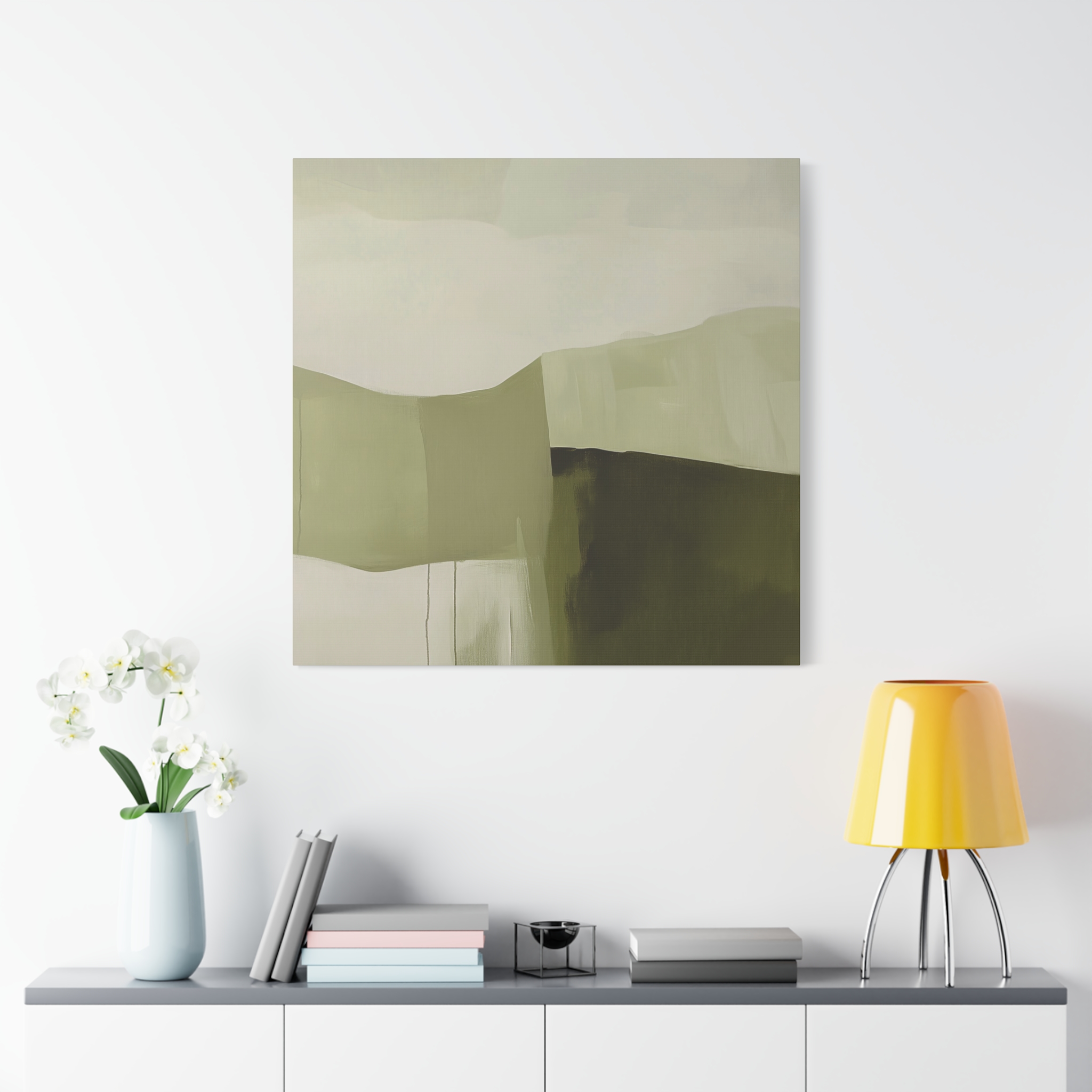 Loose Brushes - Farm - Olive - Stretched Canvas - Image 15