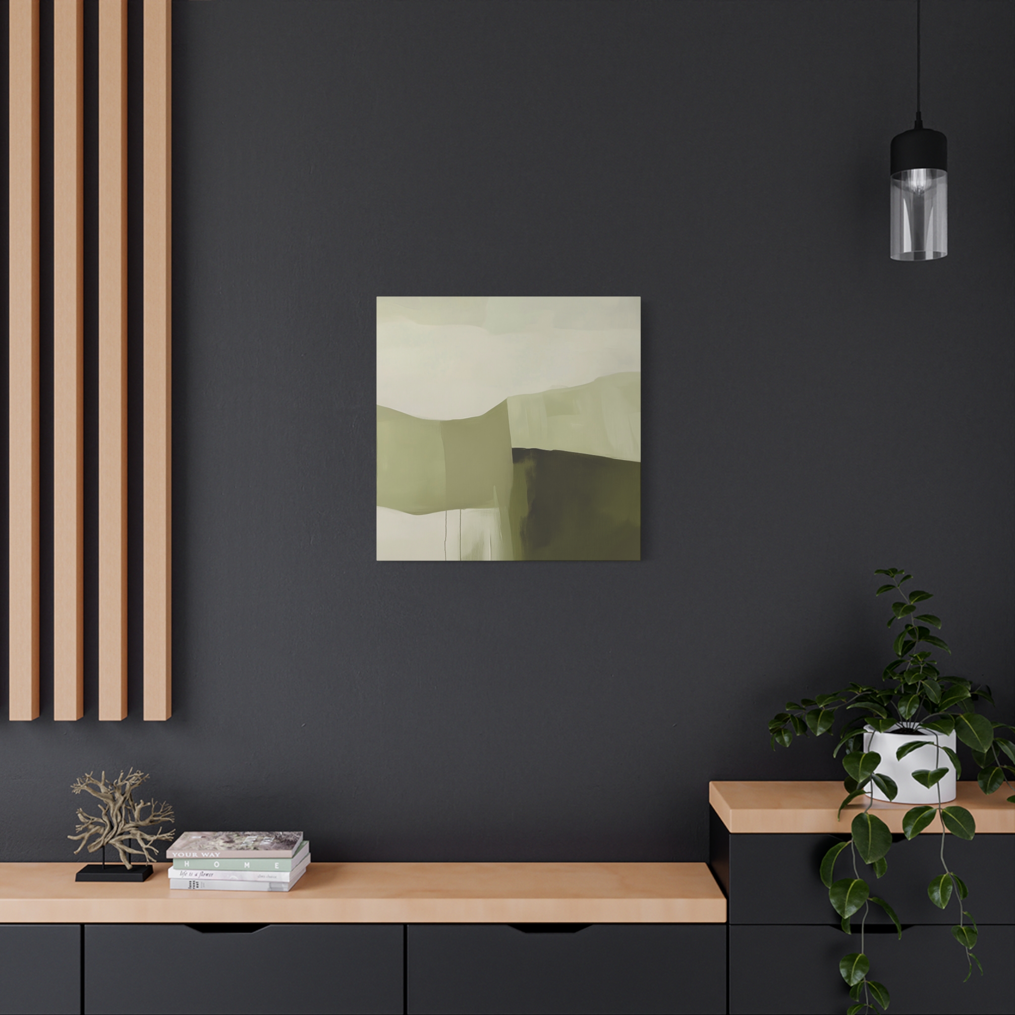 Loose Brushes - Farm - Olive - Stretched Canvas - Image 8