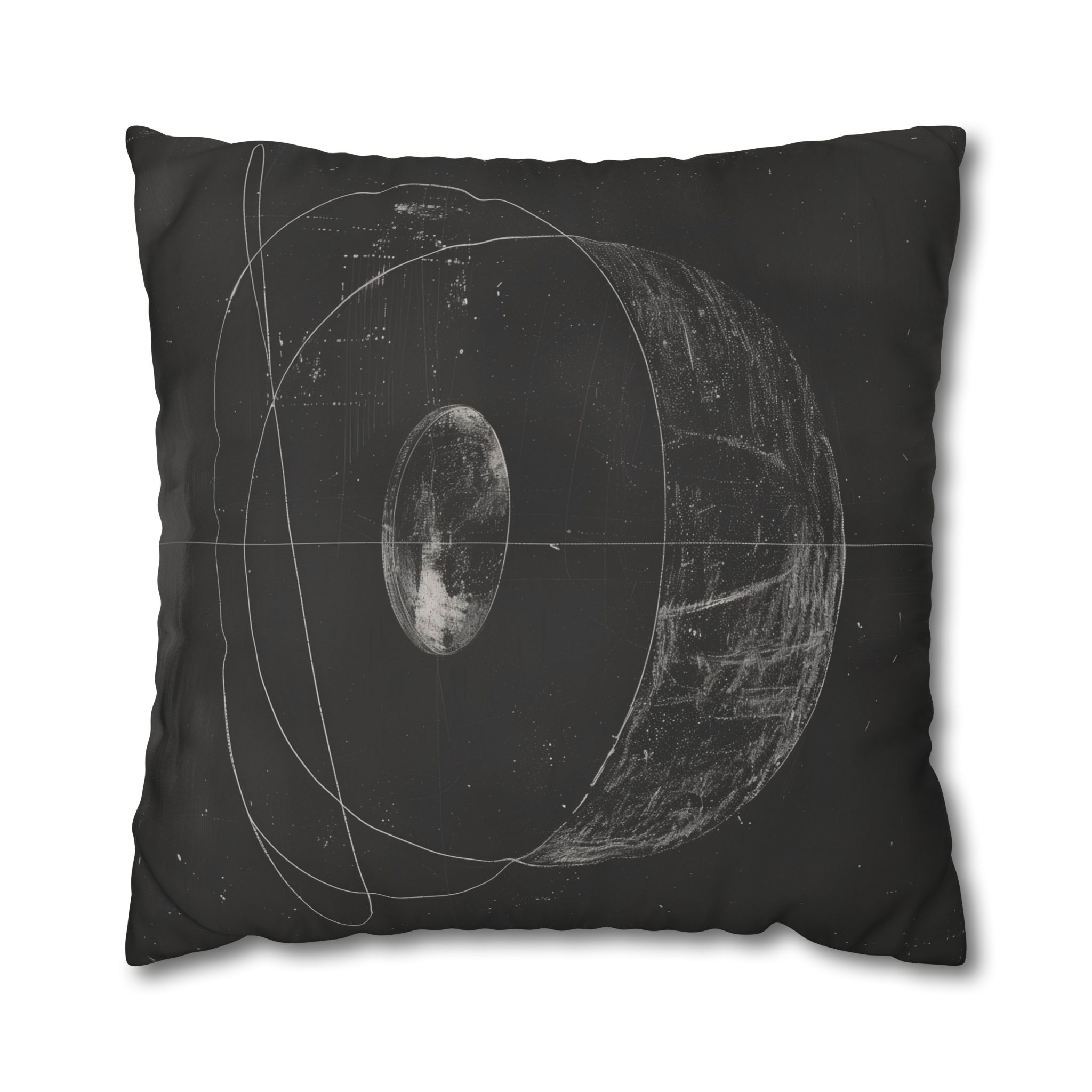 Black Board Science - Print Pillowcase - Decorative Square Poly Canvas Cushion