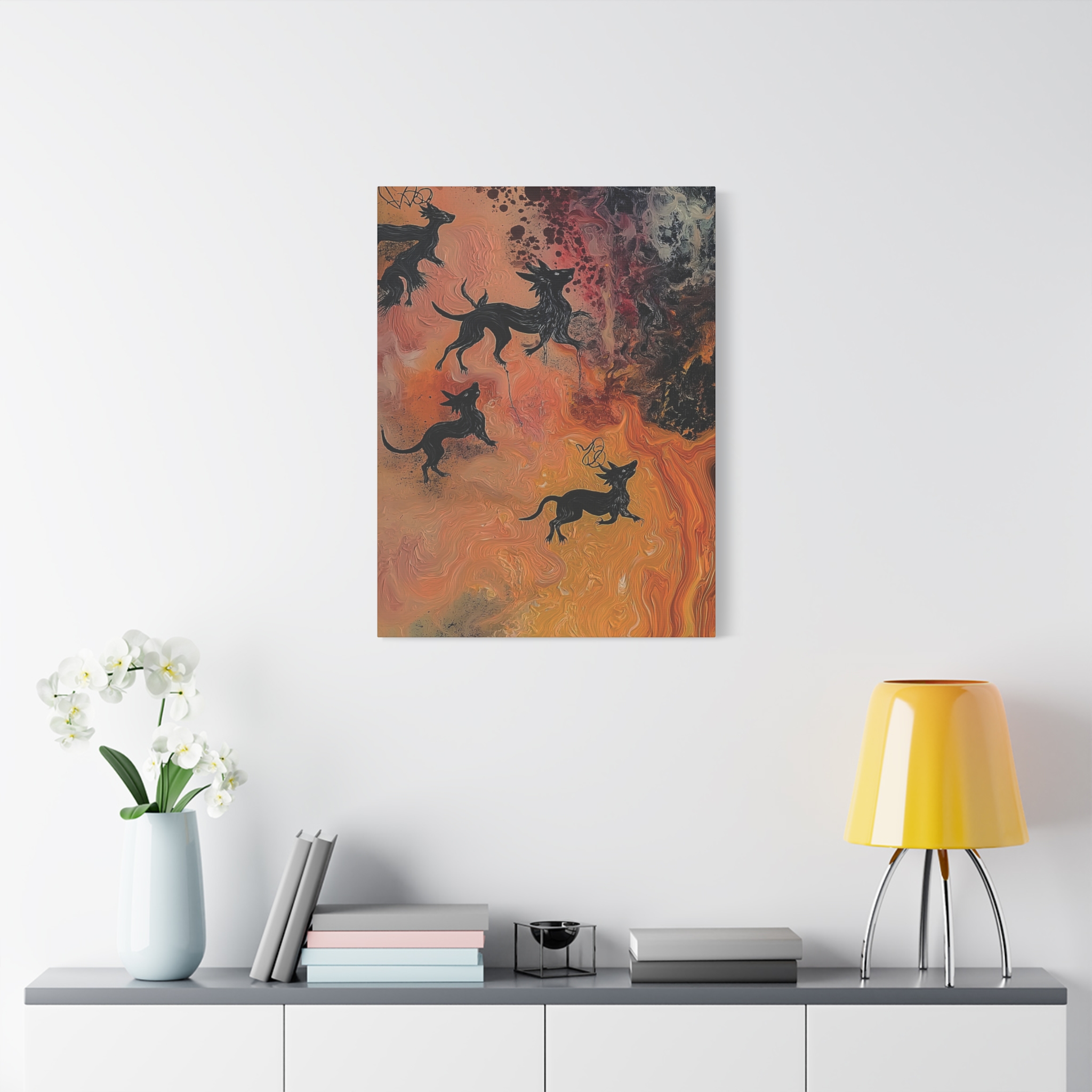 Abstract Medievil Beasts - Stretched Canvas - Image 3
