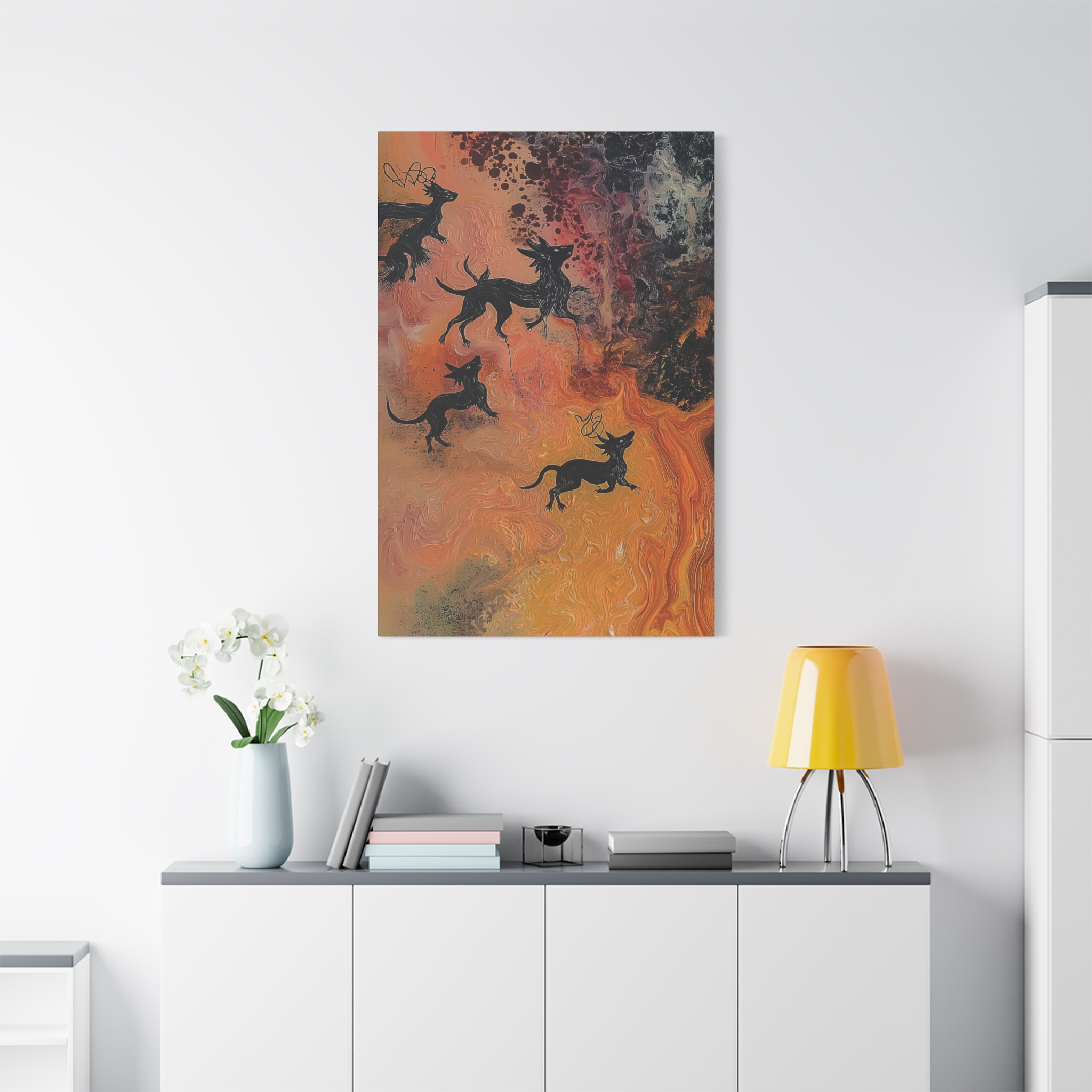 Abstract Medievil Beasts - Stretched Canvas - Image 15