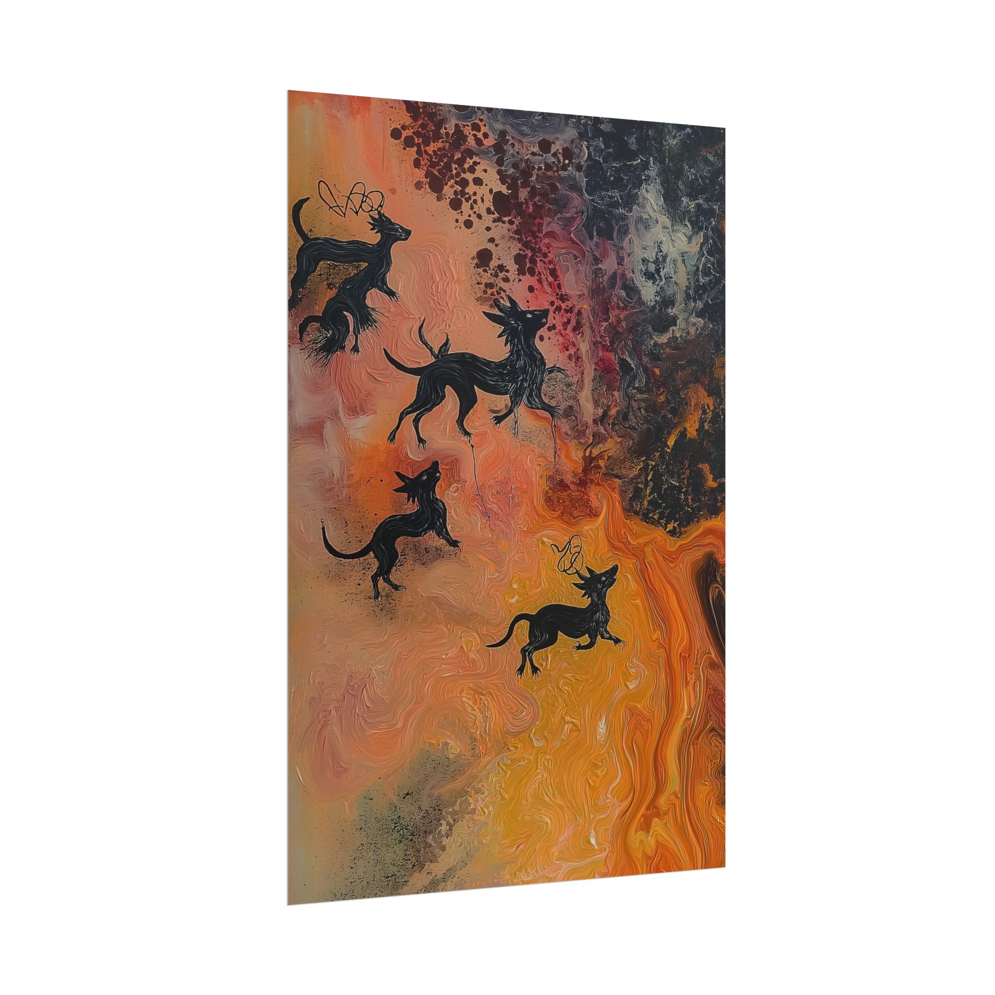 Abstract Medievil Beasts - DIY Rolled Paper Prints - LANDSCAPE DOUBLE PRINT - Image 67