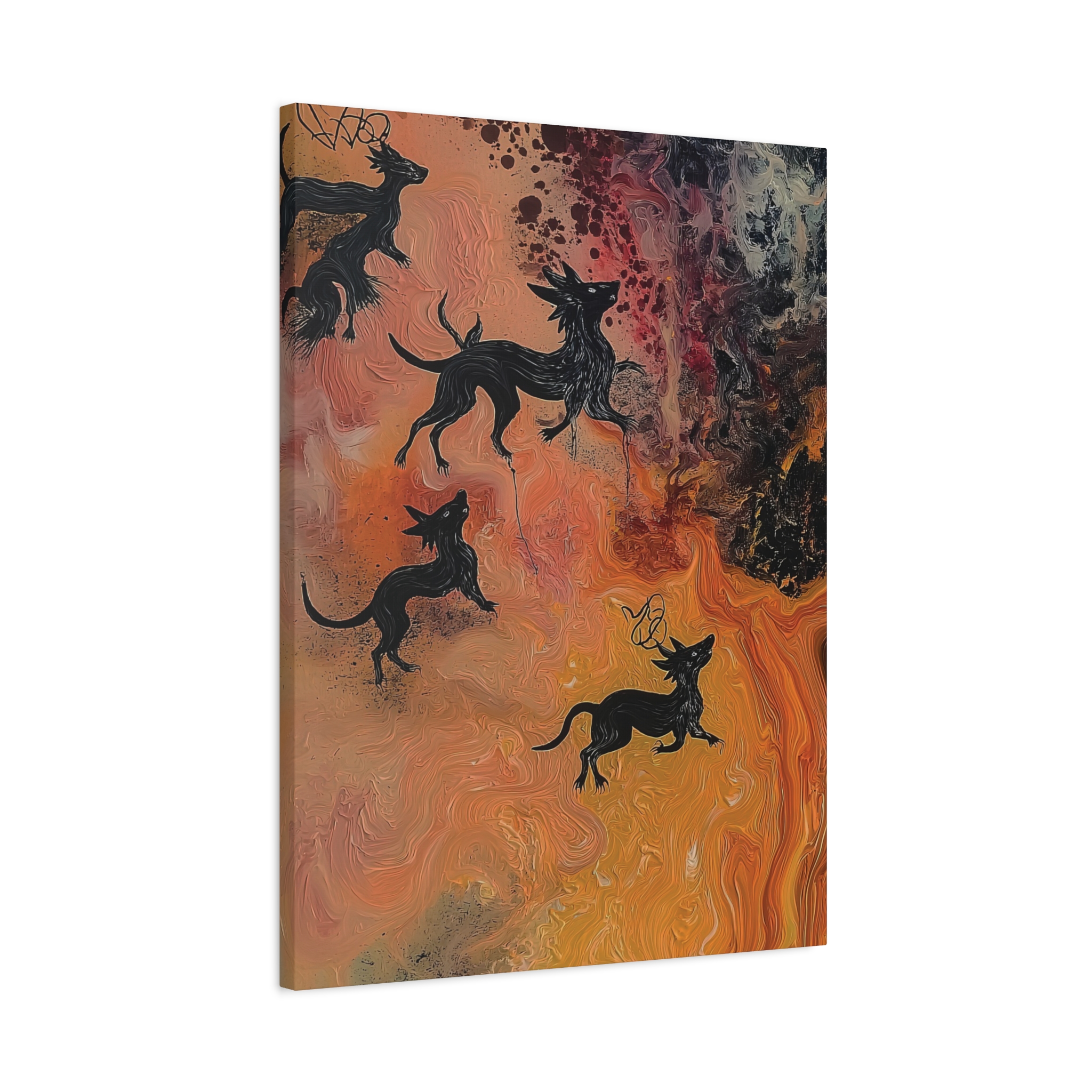 Abstract Medievil Beasts - Stretched Canvas - Image 2