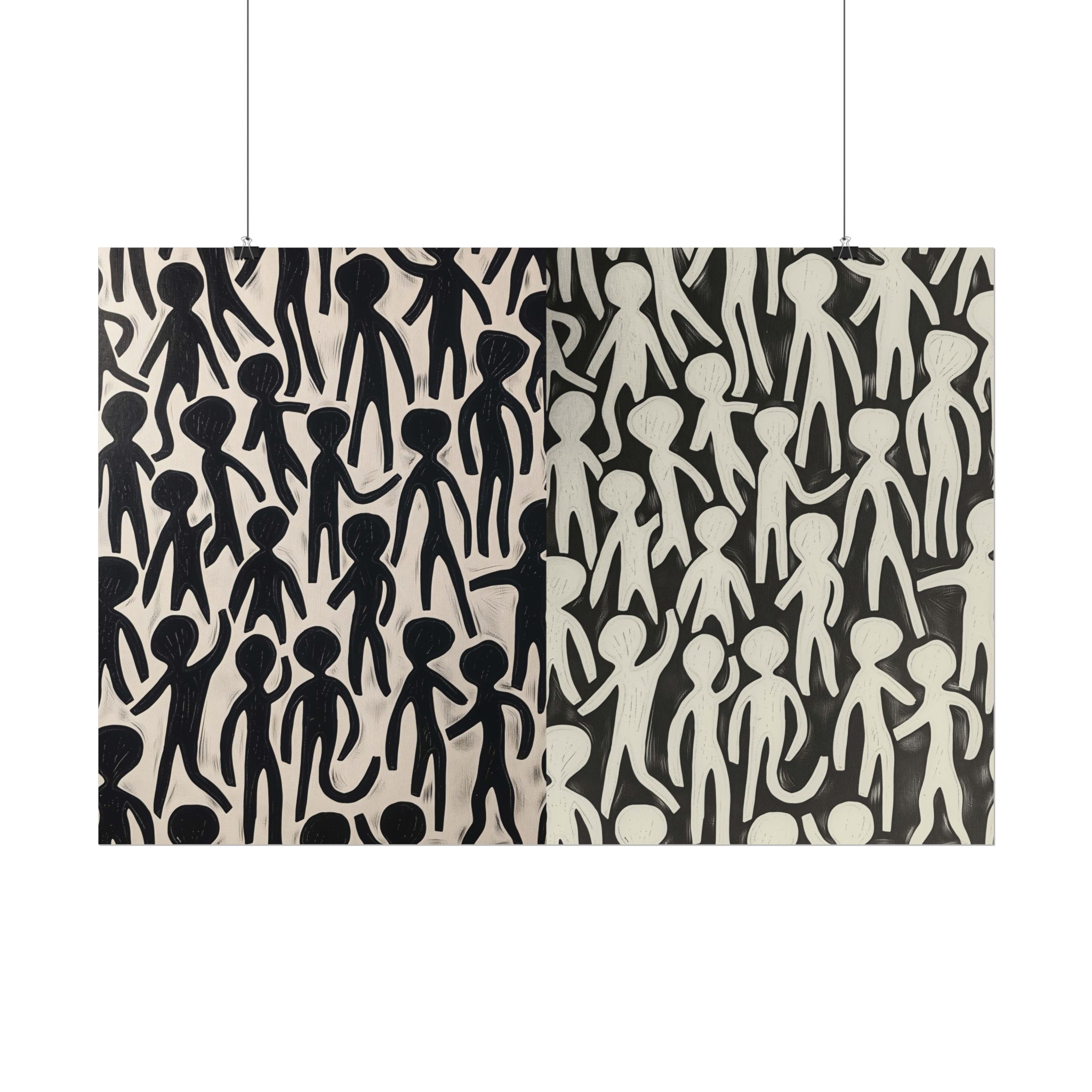 Humans 2 - DIY Rolled Paper Print, LANDSCAPE DOUBLE PRINT - Image 2