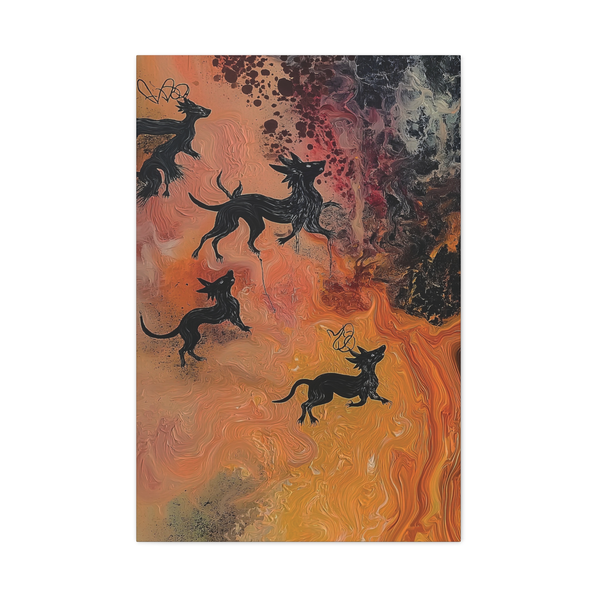 Abstract Medievil Beasts - Stretched Canvas - Image 5