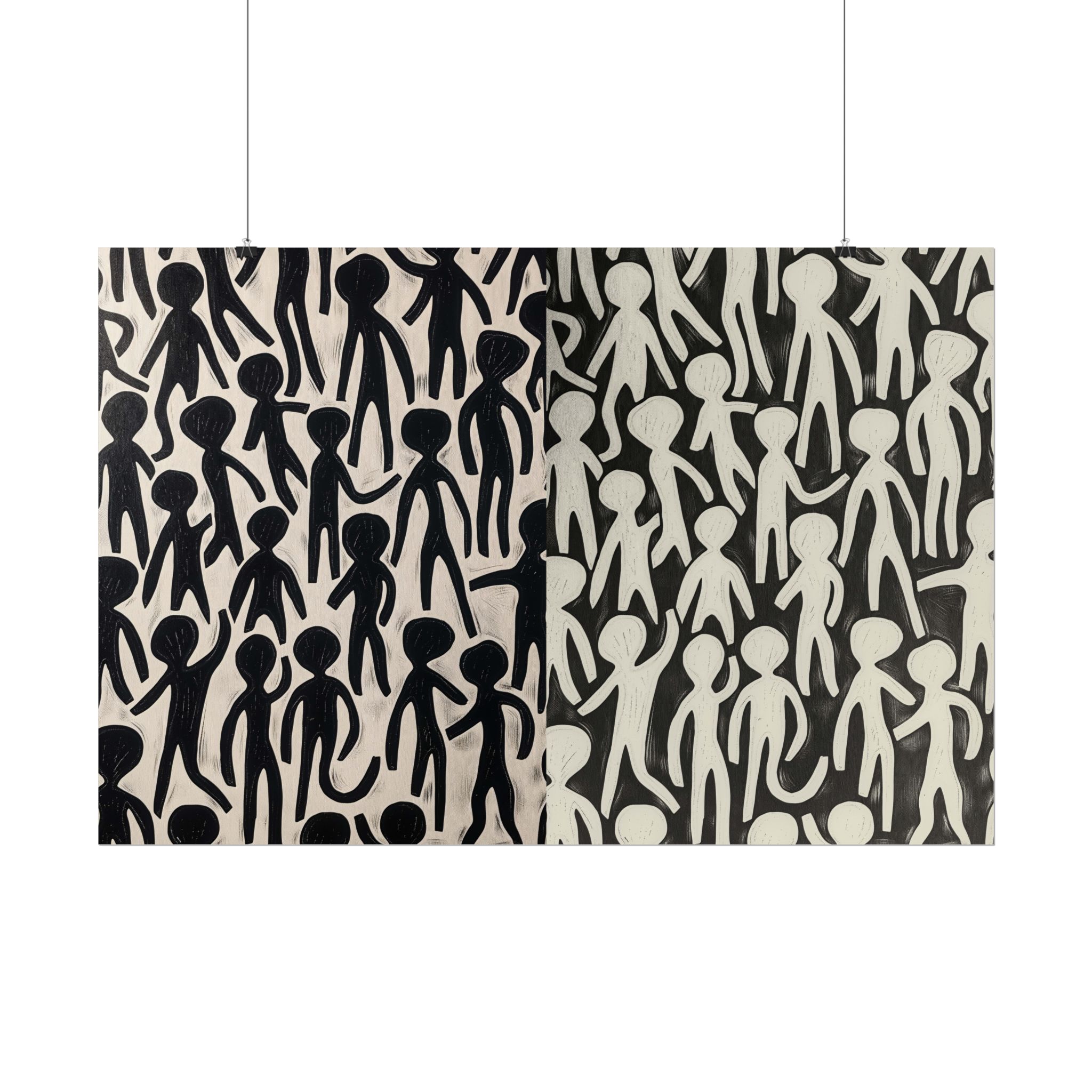 Humans 2 - DIY Rolled Paper Print, LANDSCAPE DOUBLE PRINT - Image 14