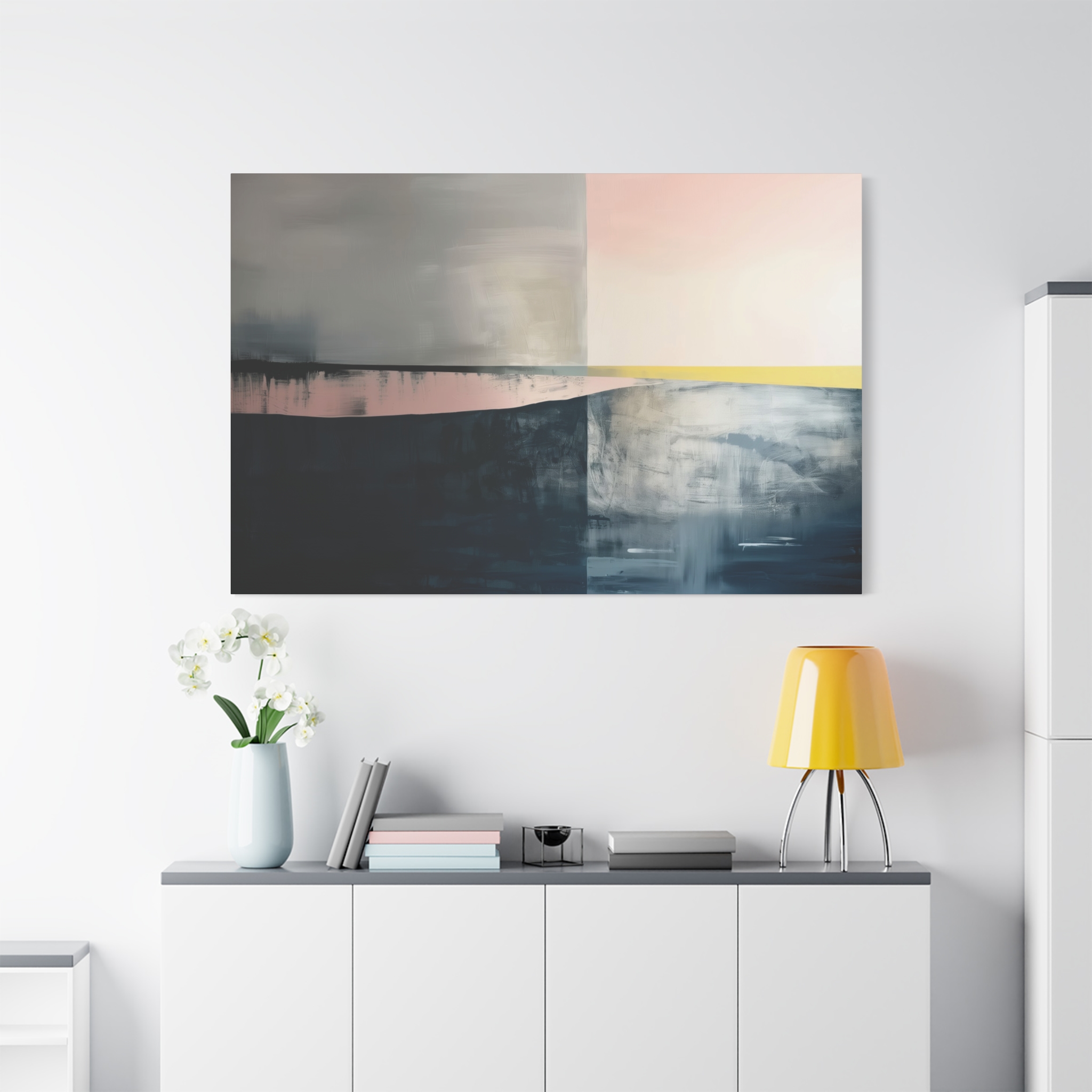 TEMPLATE Soft Compression - Beacher Aqua - Landscape - Stretched Canvas - Image 35