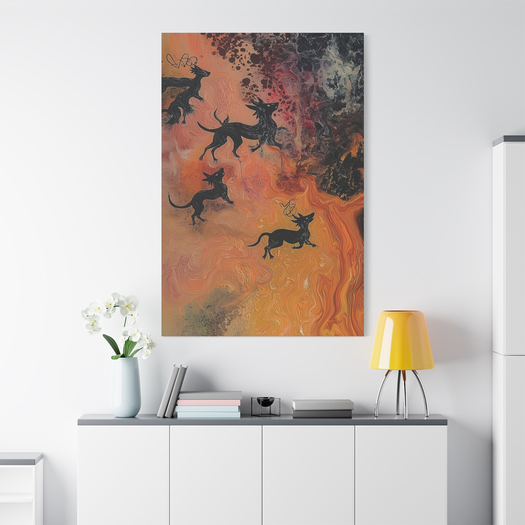 Abstract Medievil Beasts - Stretched Canvas - Image 19