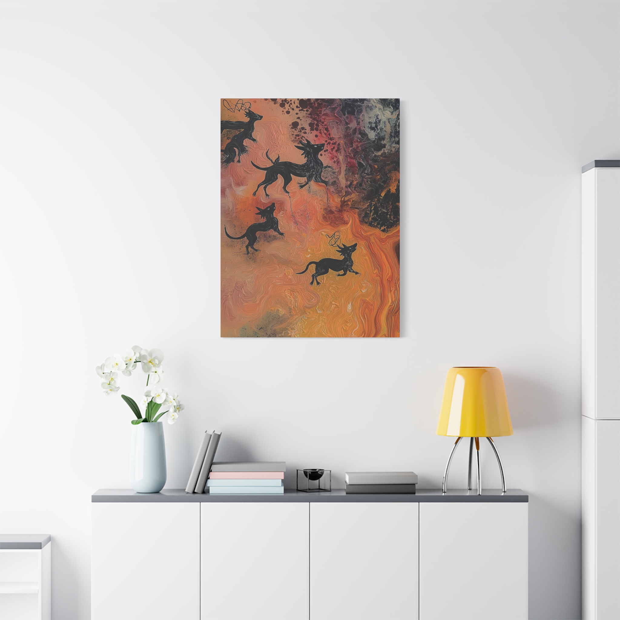 Abstract Medievil Beasts - Stretched Canvas - Image 11