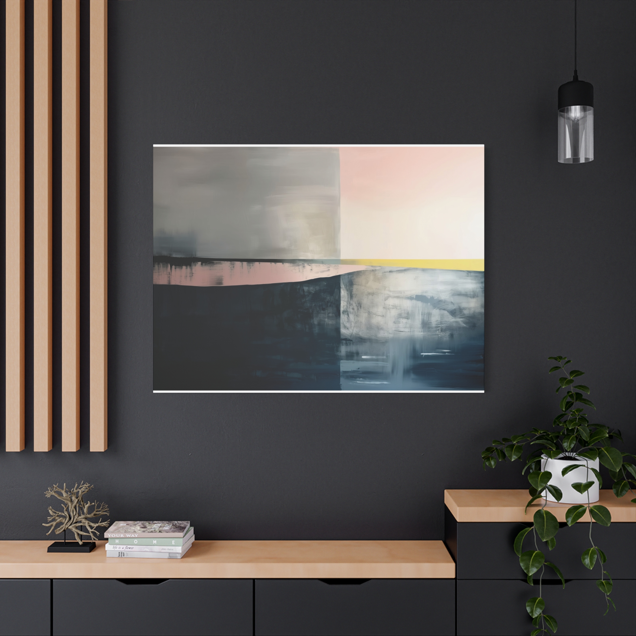 TEMPLATE Soft Compression - Beacher Aqua - Landscape - Stretched Canvas - Image 32