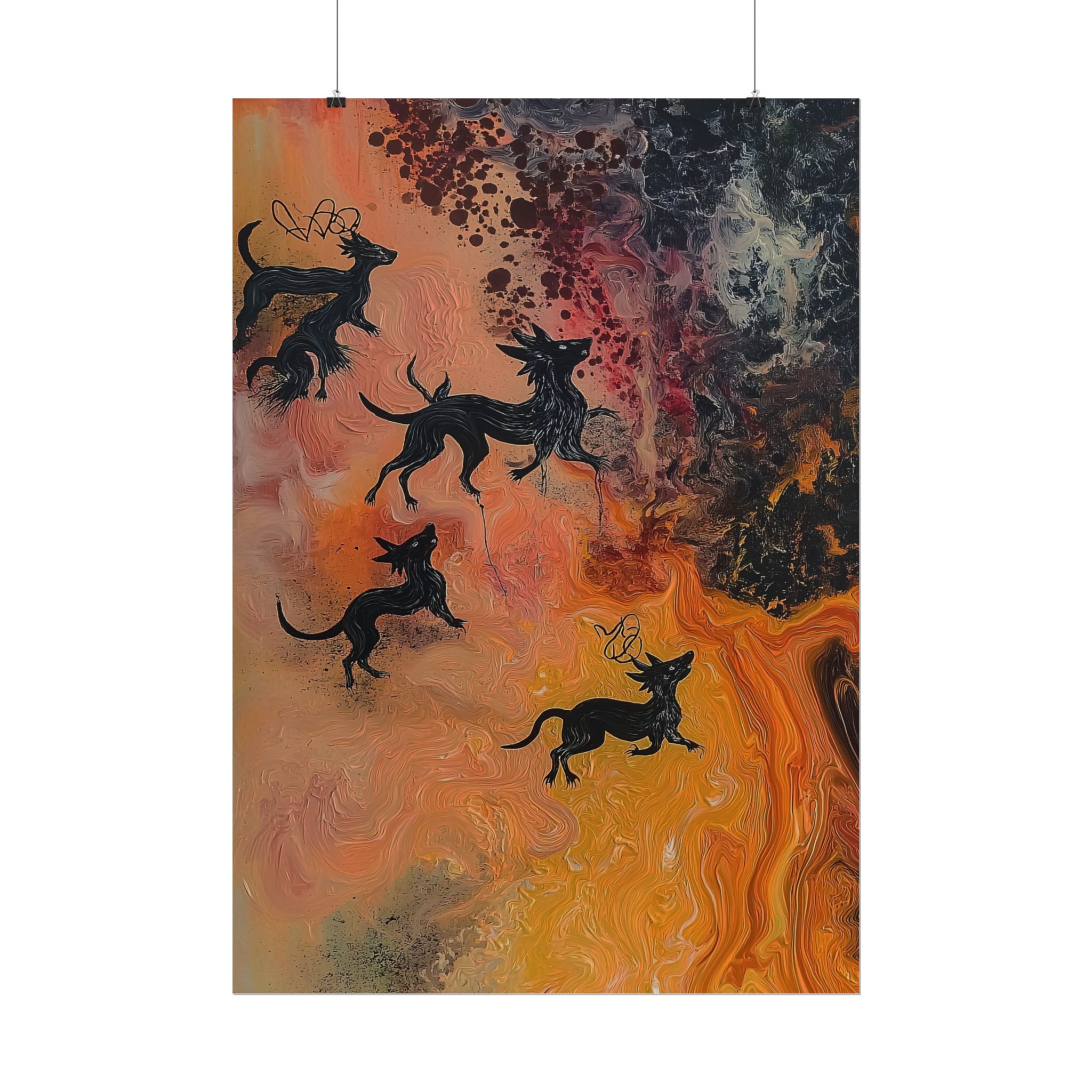 Abstract Medievil Beasts - DIY Rolled Paper Prints - LANDSCAPE DOUBLE PRINT - Image 70