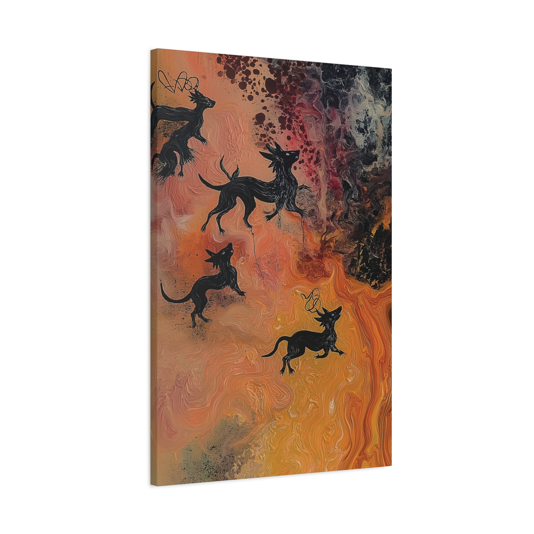Abstract Medievil Beasts - Stretched Canvas - Image 6
