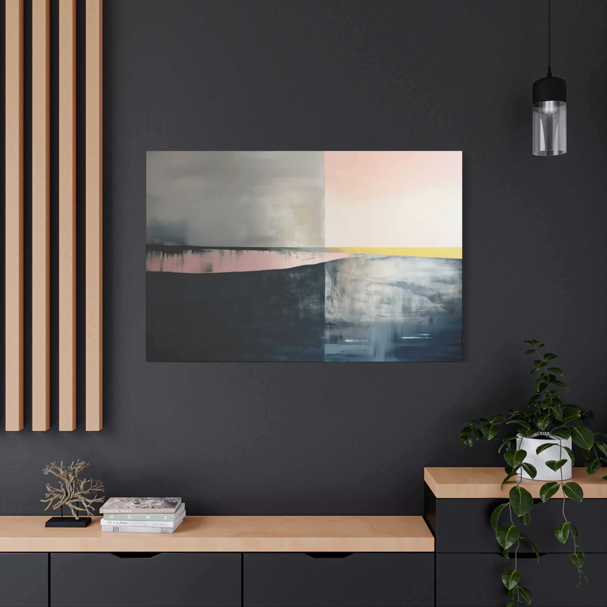 TEMPLATE Soft Compression - Beacher Aqua - Landscape - Stretched Canvas - Image 28