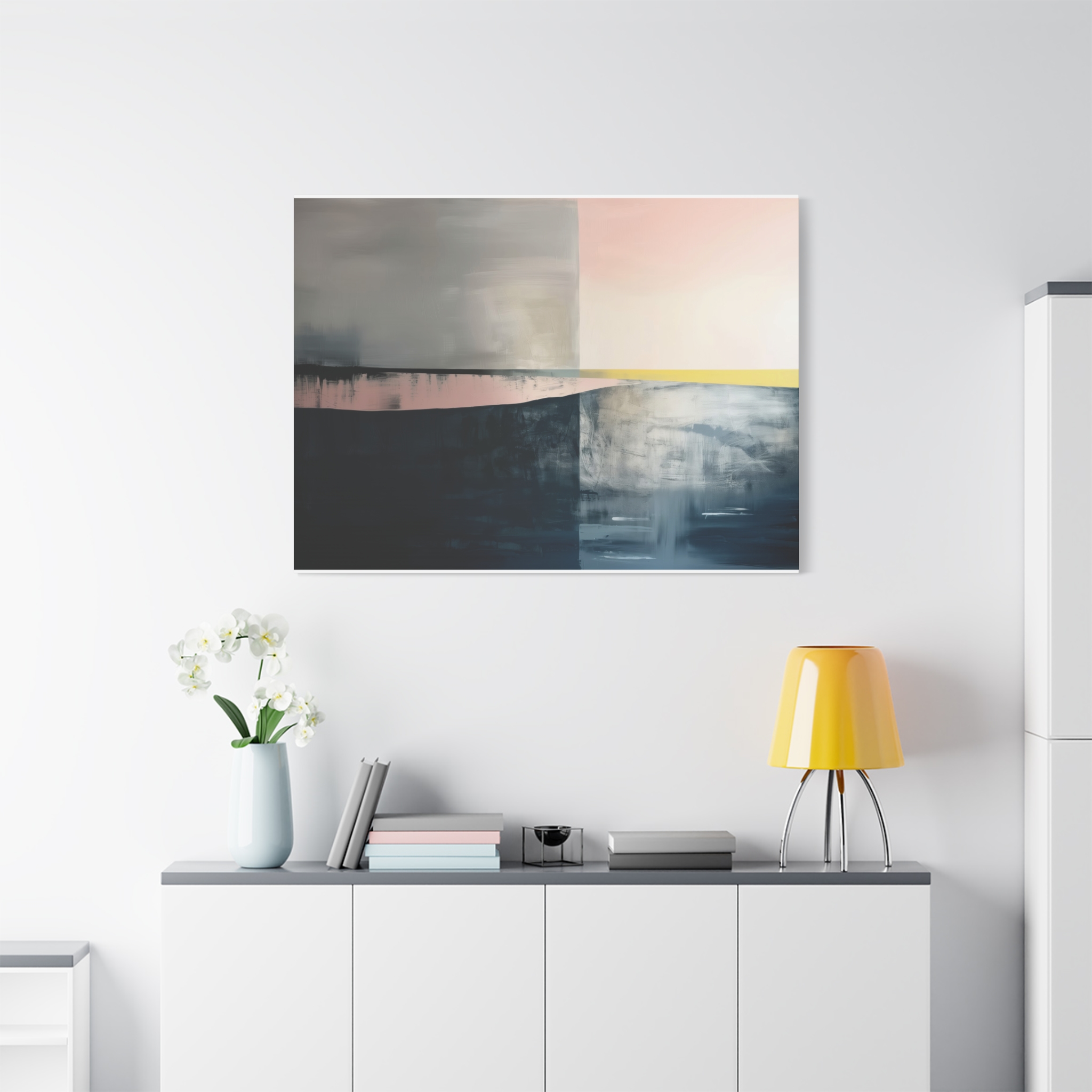 TEMPLATE Soft Compression - Beacher Aqua - Landscape - Stretched Canvas - Image 31