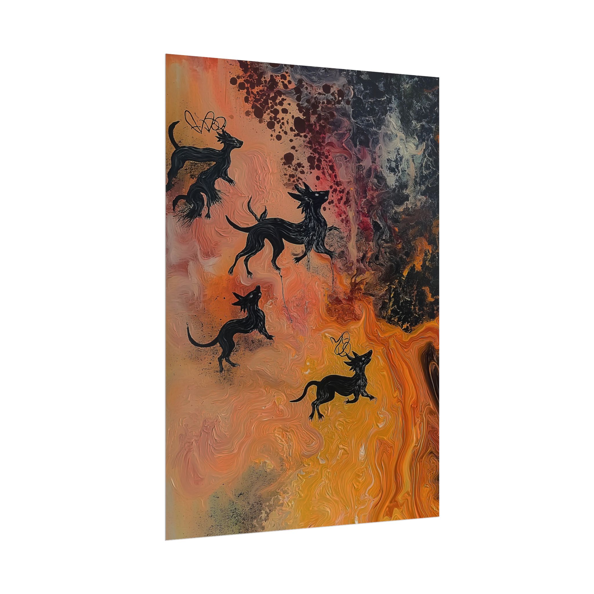 Abstract Medievil Beasts - DIY Rolled Paper Prints - LANDSCAPE DOUBLE PRINT - Image 55