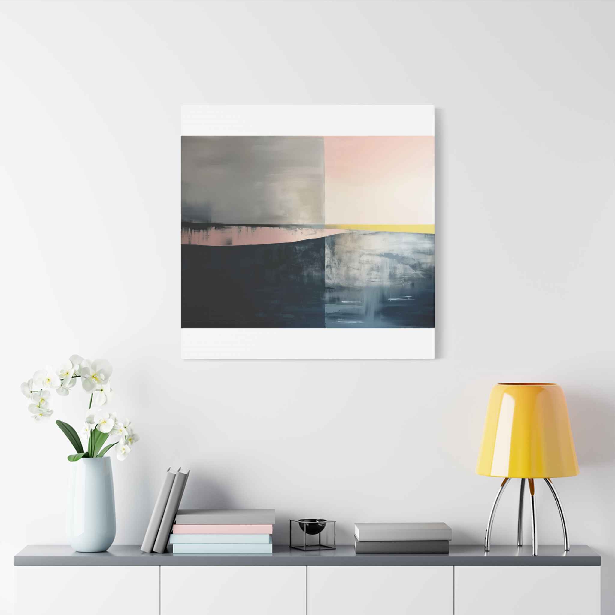 TEMPLATE Soft Compression - Beacher Aqua - Landscape - Stretched Canvas - Image 11