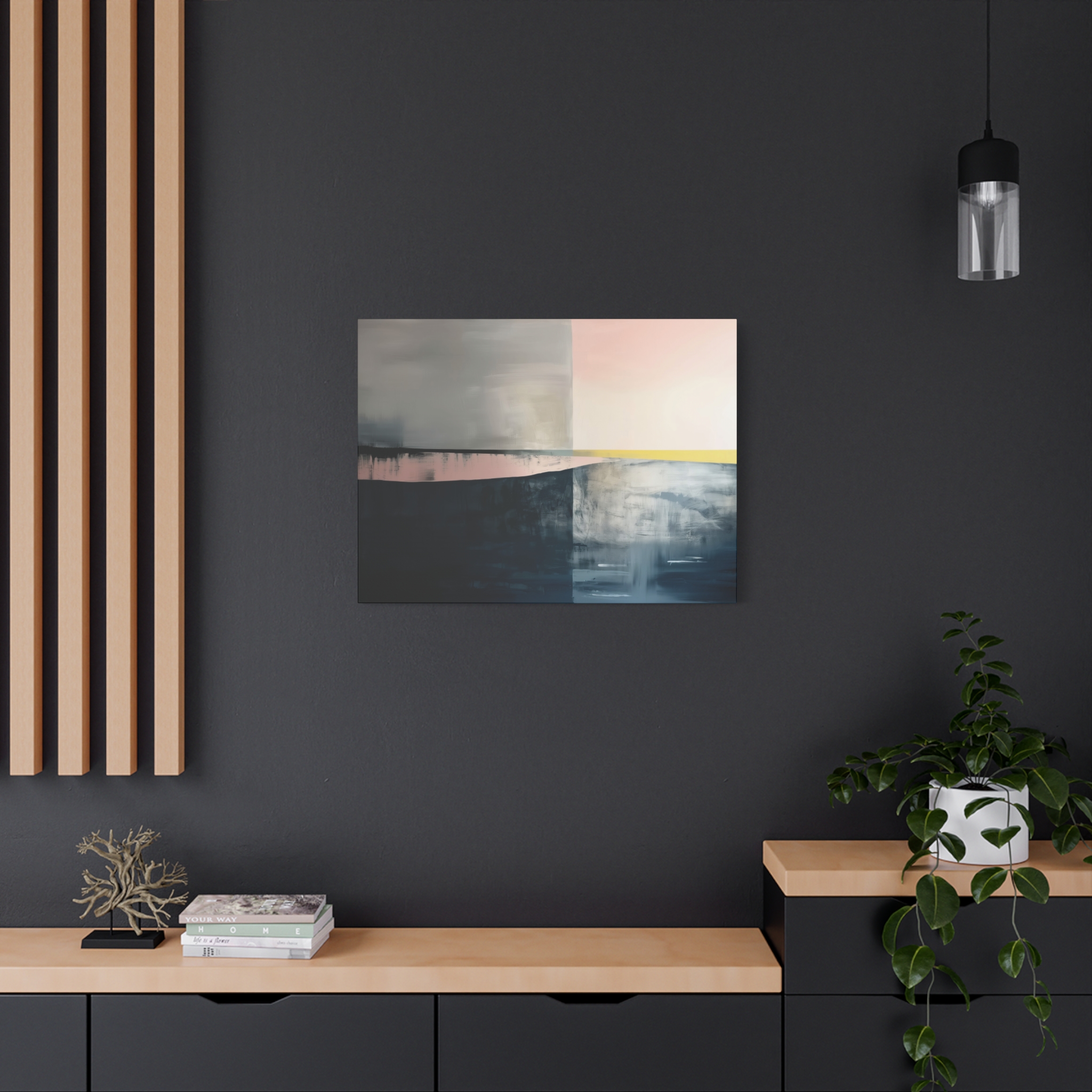 TEMPLATE Soft Compression - Beacher Aqua - Landscape - Stretched Canvas - Image 20