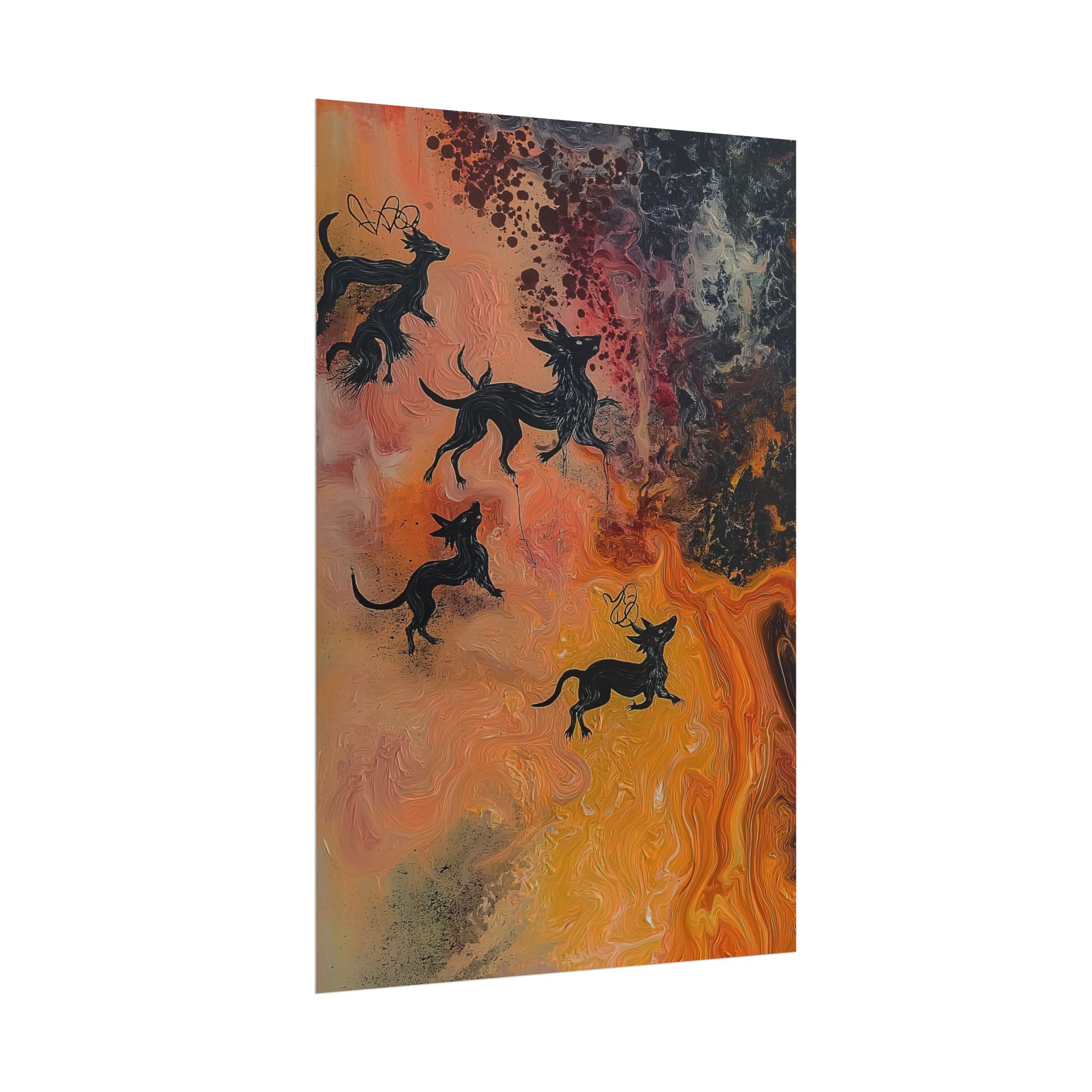 Abstract Medievil Beasts - DIY Rolled Paper Prints - LANDSCAPE DOUBLE PRINT - Image 63