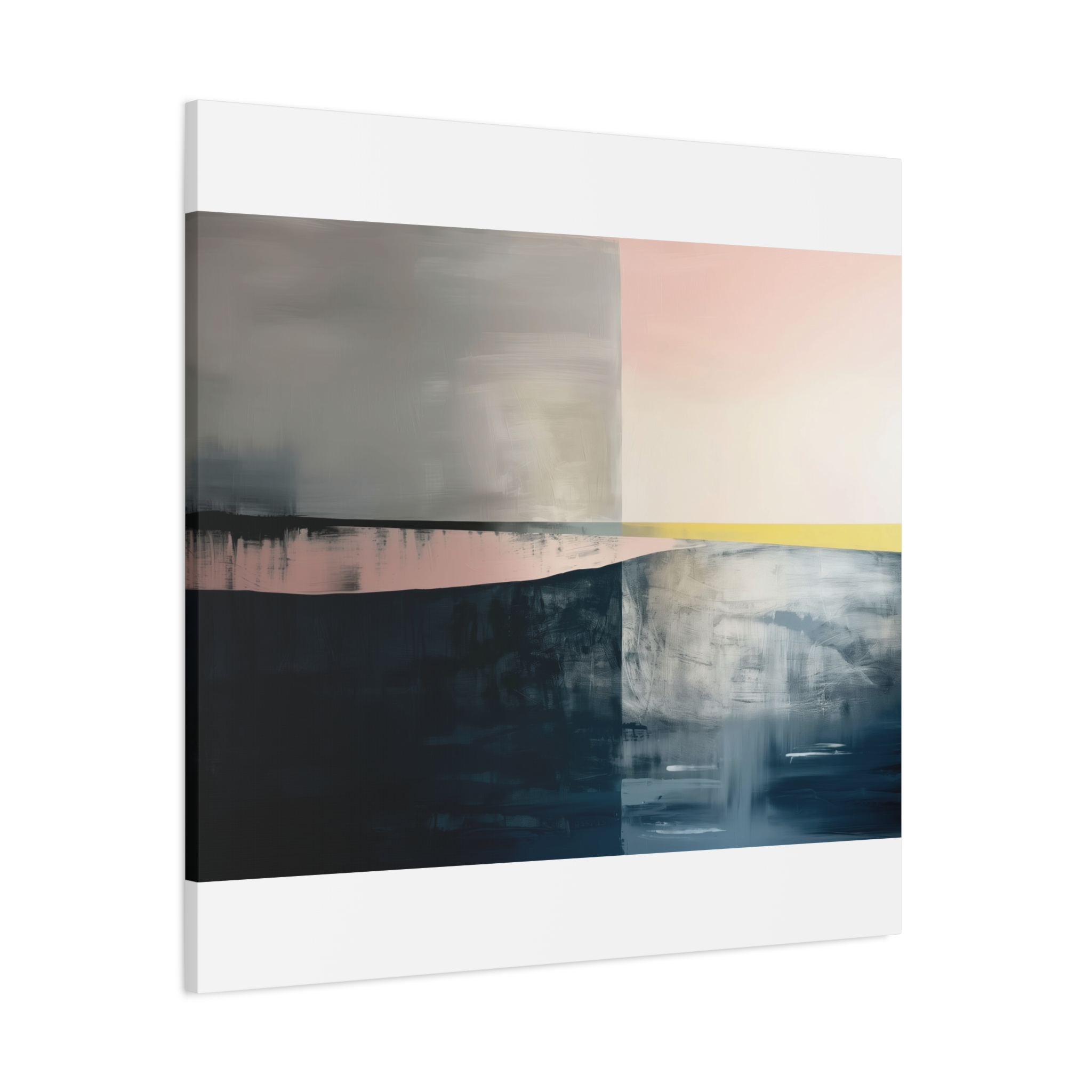 TEMPLATE Soft Compression - Beacher Aqua - Landscape - Stretched Canvas - Image 14