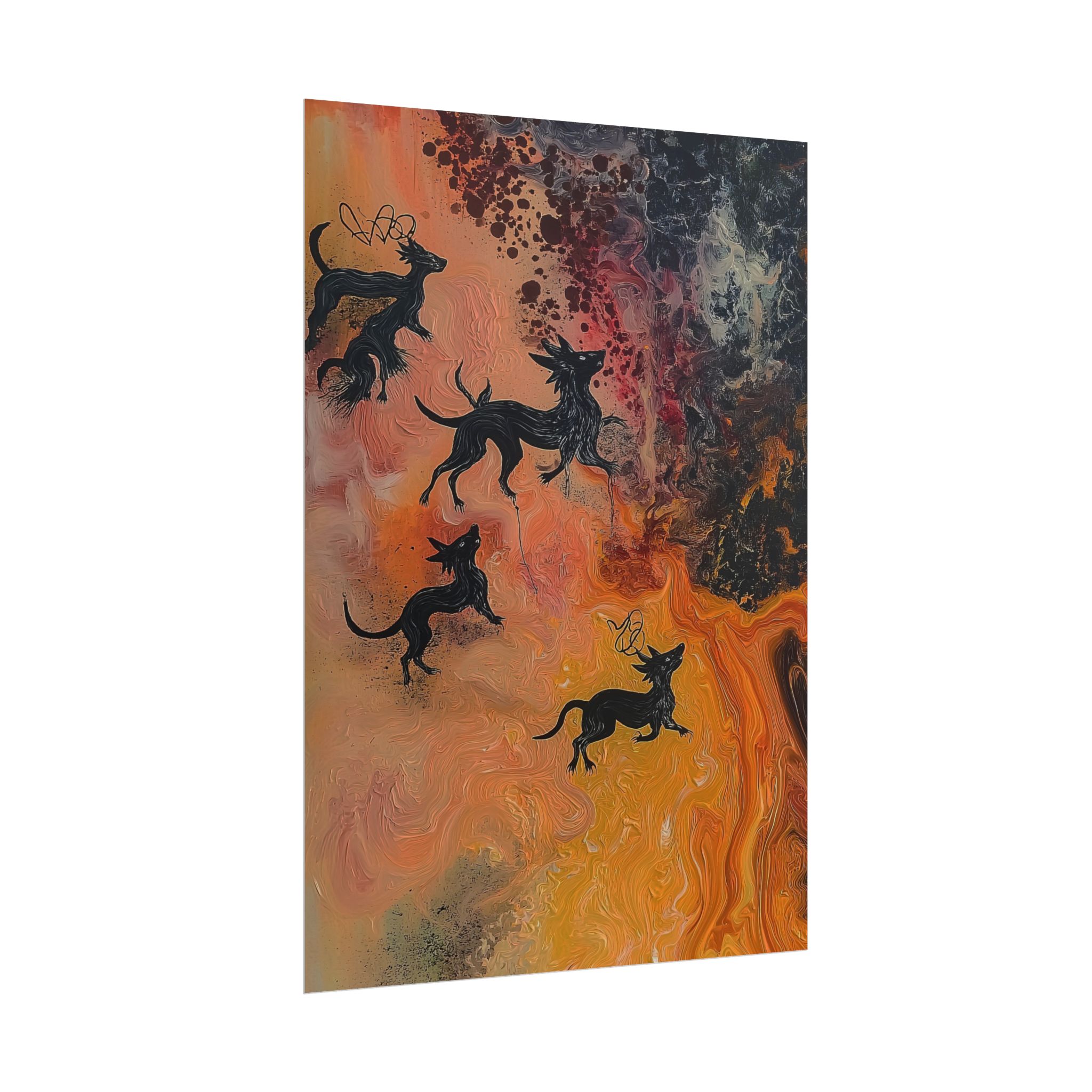 Abstract Medievil Beasts - DIY Rolled Paper Prints - LANDSCAPE DOUBLE PRINT - Image 71