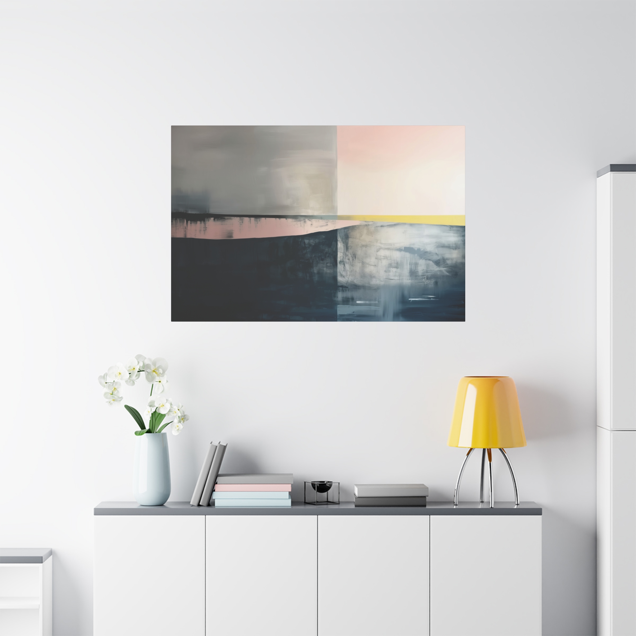 TEMPLATE Soft Compression - Beacher Aqua - Landscape - Stretched Canvas - Image 27