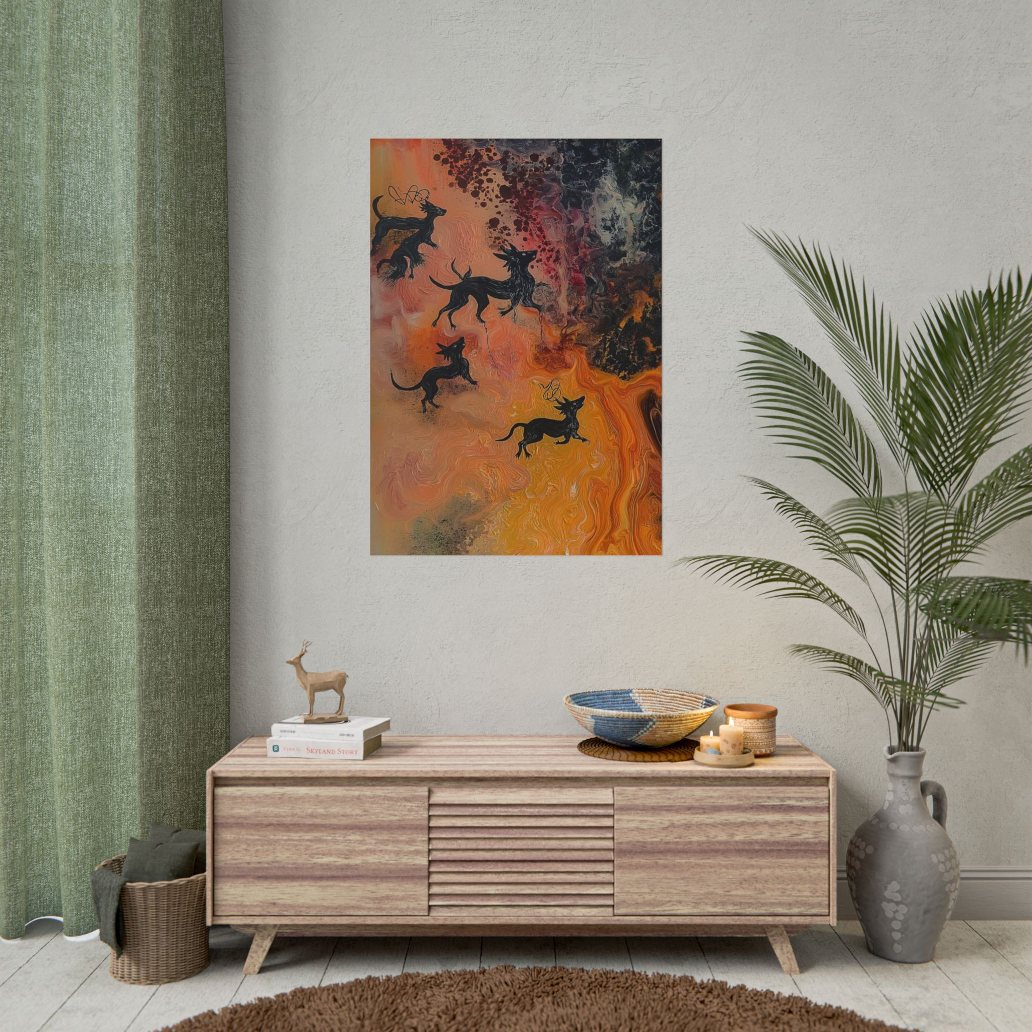 Abstract Medievil Beasts - DIY Rolled Paper Prints - LANDSCAPE DOUBLE PRINT - Image 72