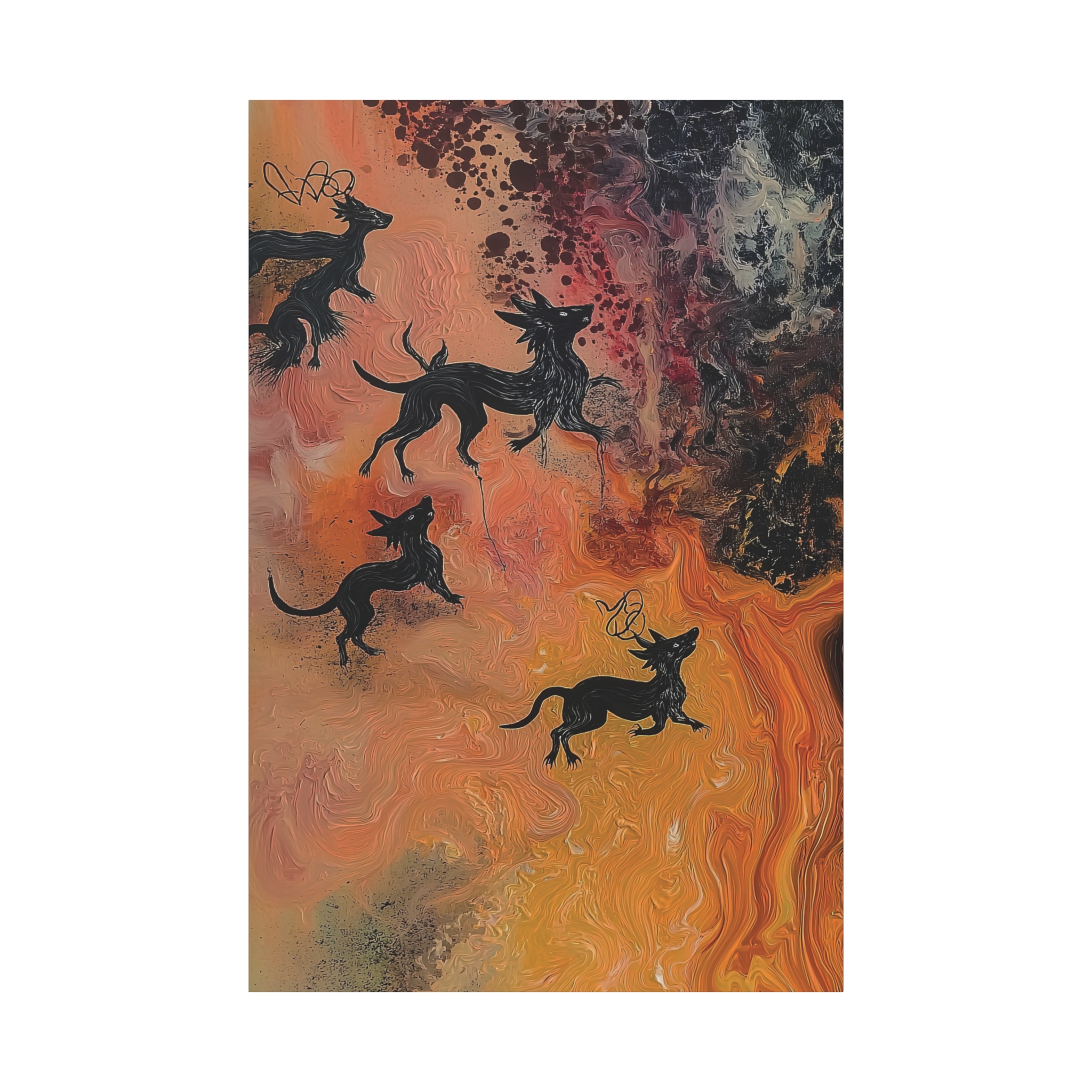 Abstract Medievil Beasts - Stretched Canvas - Image 17